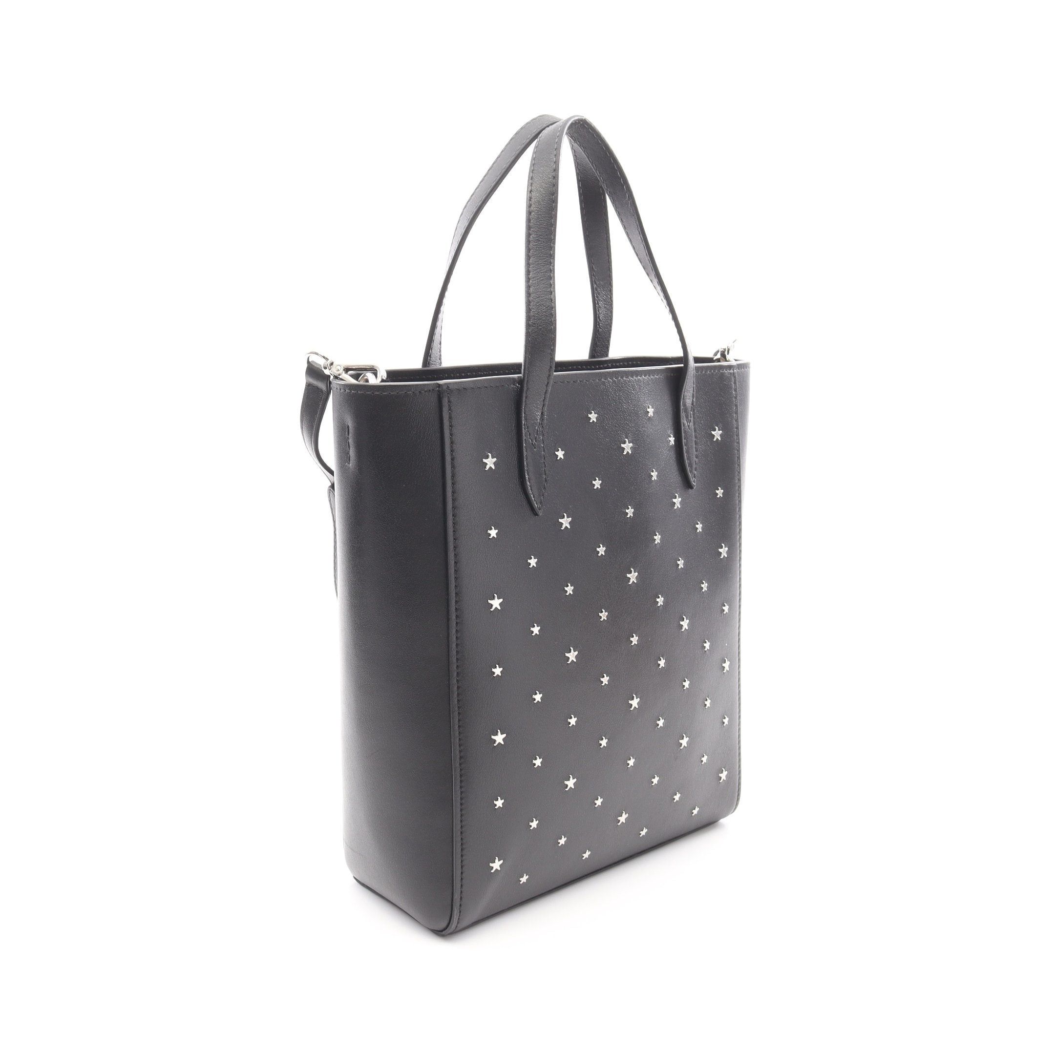 Jimmy Choo Jimmy Choo Bria Tote N/S Handbag Bag Leather Black Star Studs Size ONE SIZE - 2 Thumbnail