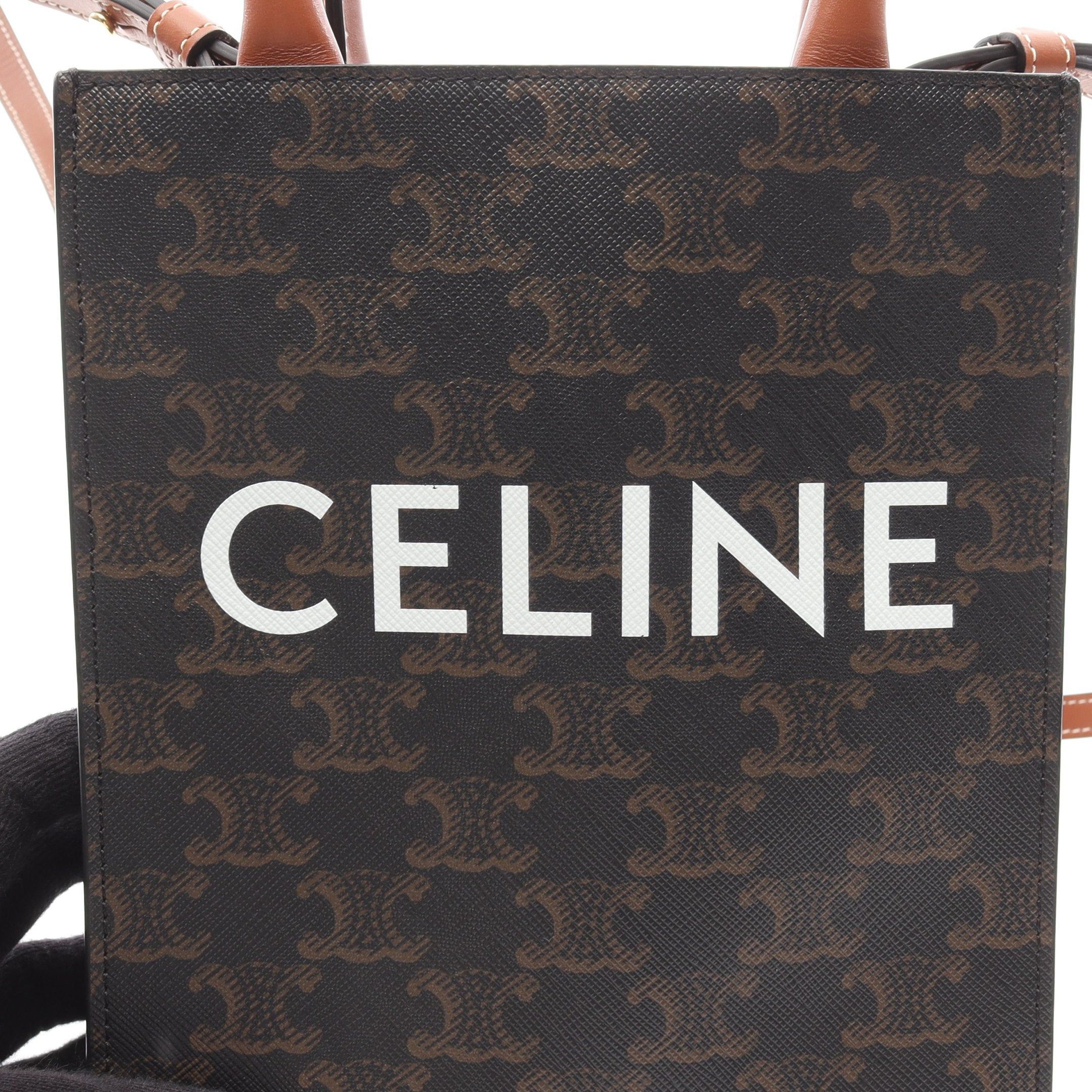 Celine Celine Mini Vertical Hippopotamus Triomphe Handbag Black Brown Size ONE SIZE - 4 Thumbnail
