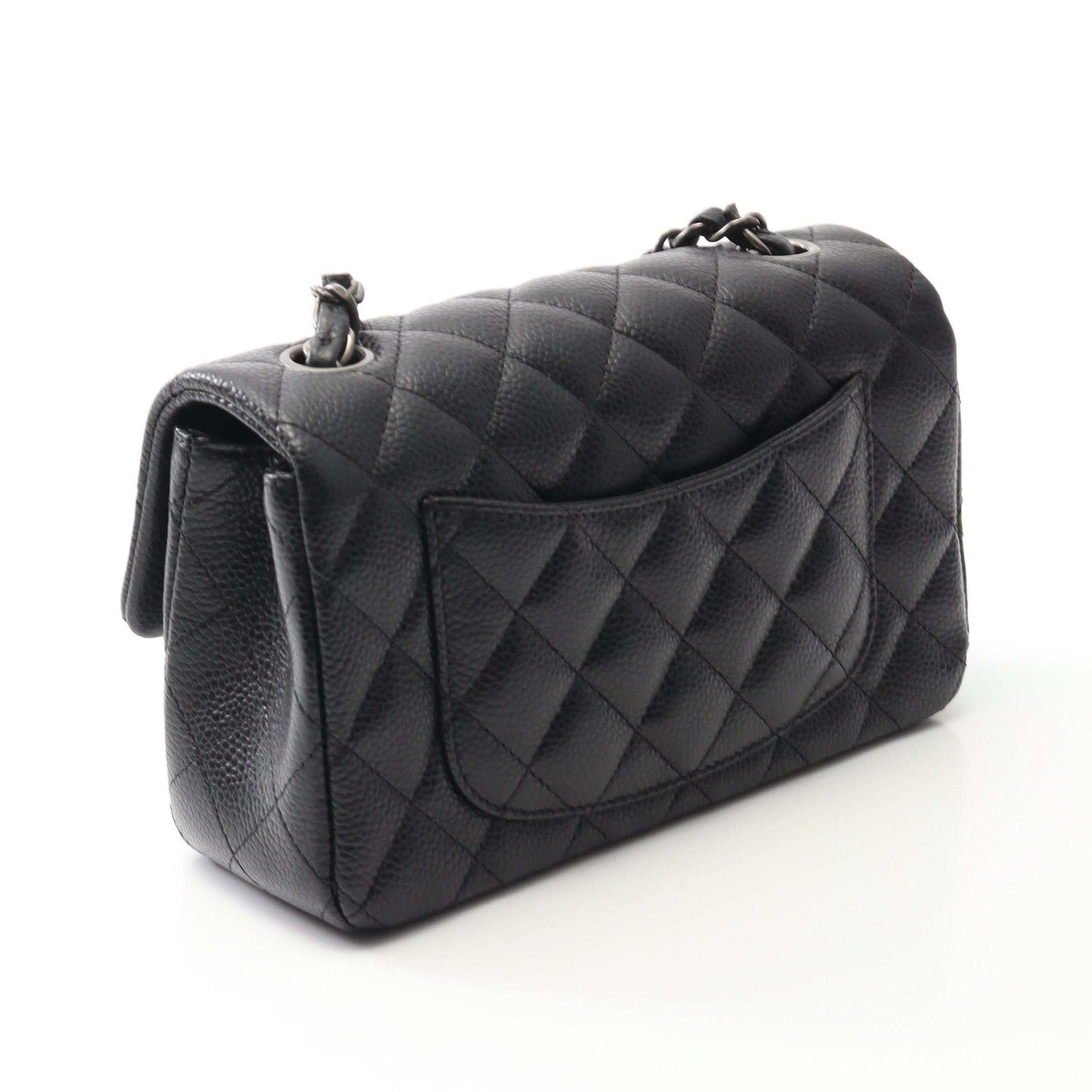 Chanel Chanel Mini Matelasse 20 Chain Shoulder Bag Caviar Skin Black Antique Silver Hardware Size ONE SIZE - 2 Thumbnail