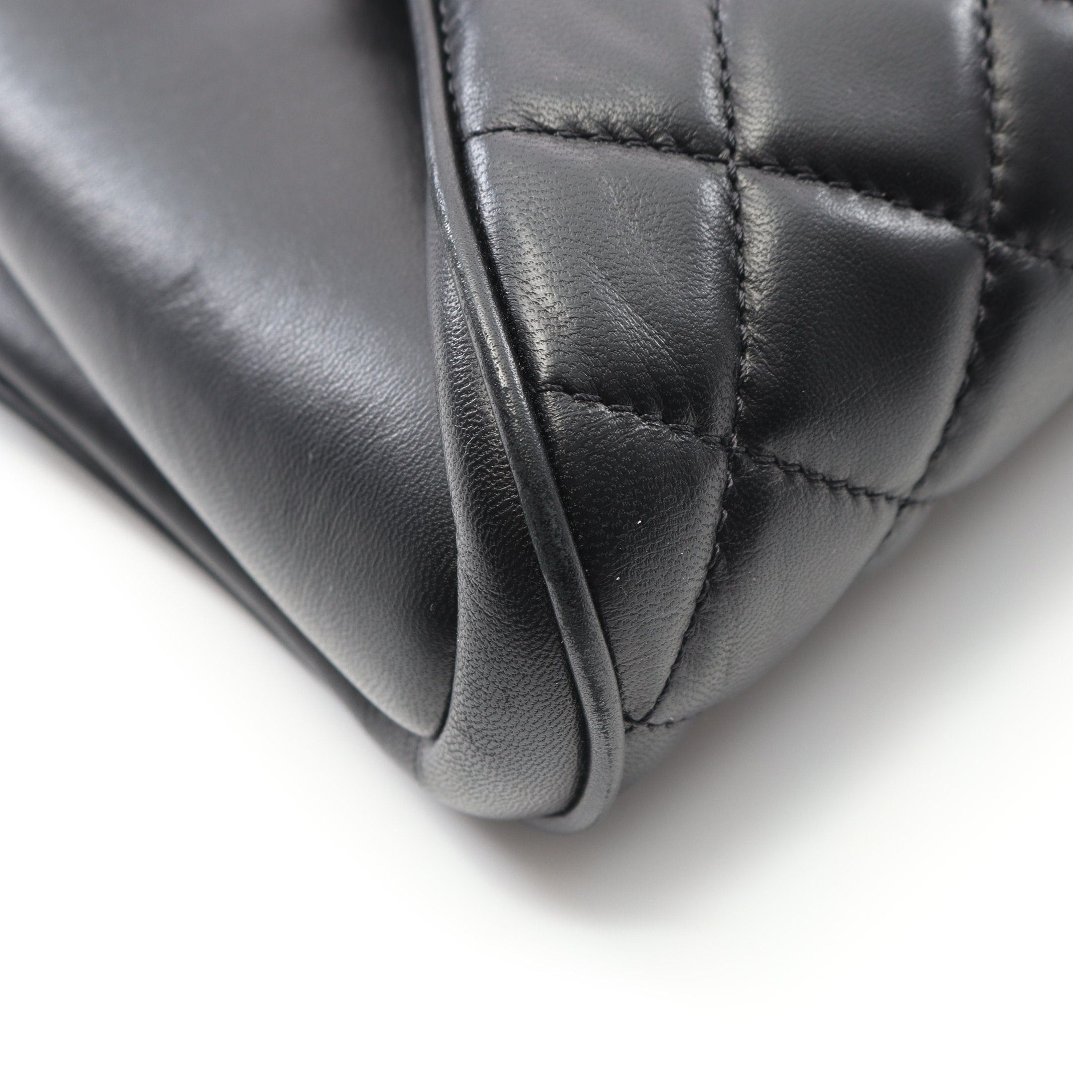Chanel Chanel Matelasse Clutch Bag Lambskin Black Gold Hardware Size ONE SIZE - 7 Thumbnail