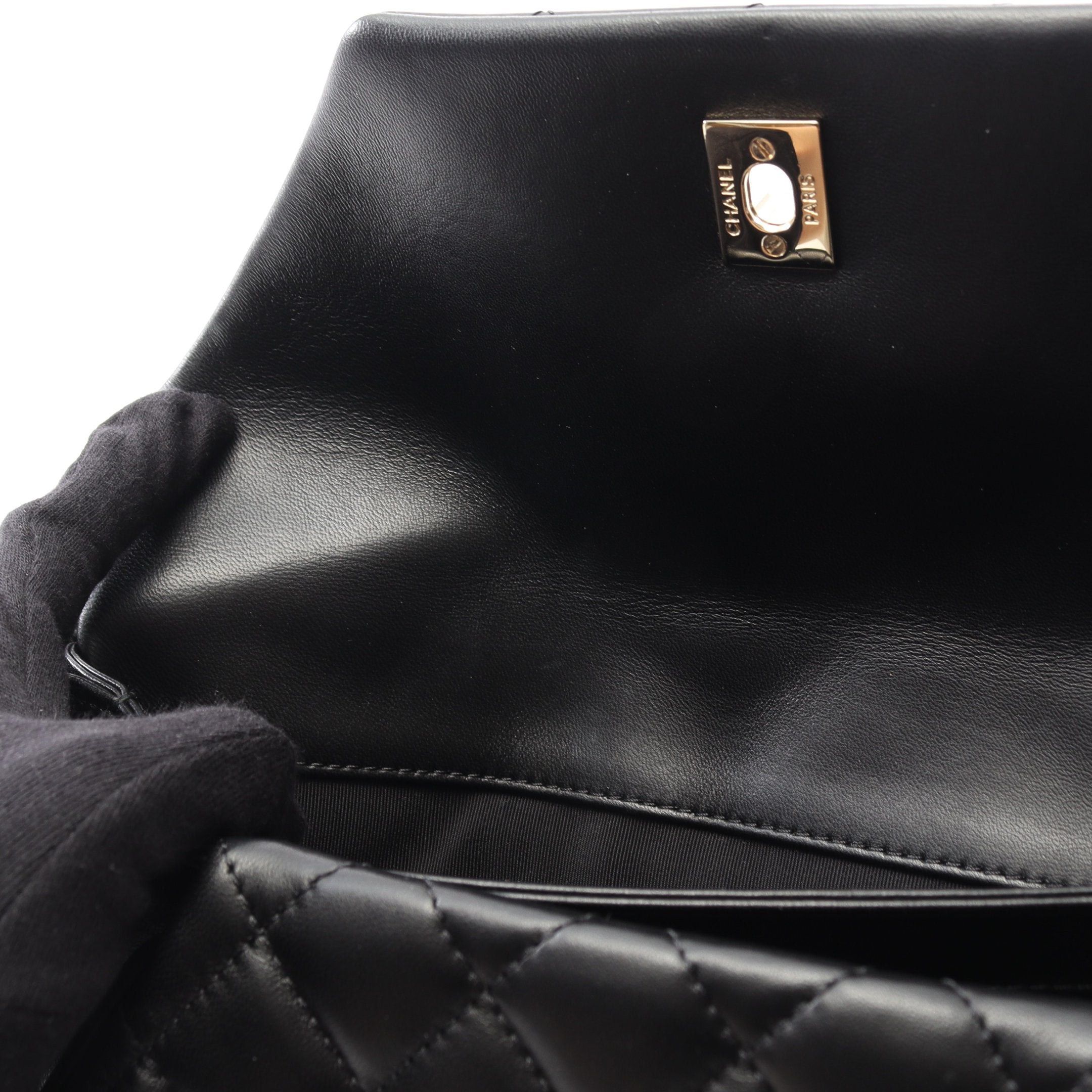 Chanel Chanel Matelasse Clutch Bag Lambskin Black Gold Hardware Size ONE SIZE - 9 Thumbnail