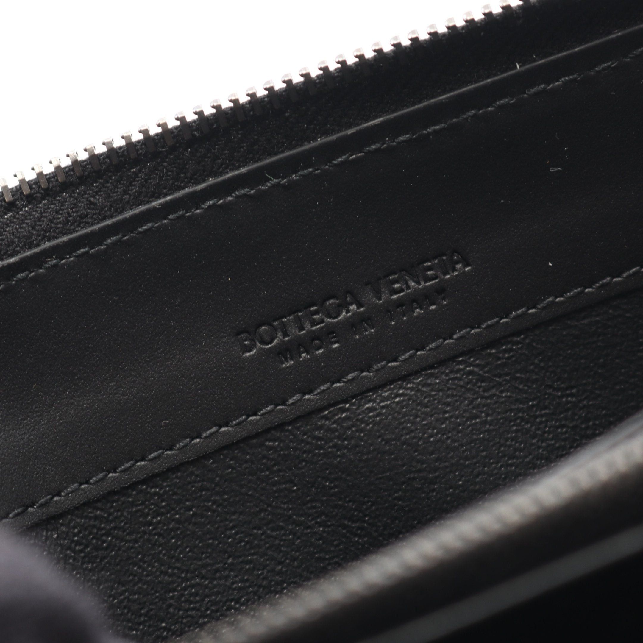 Bottega Veneta Bottega Veneta Intrecciato Round Zipper Long Wallet Leather Black Size ONE SIZE - 4 Thumbnail