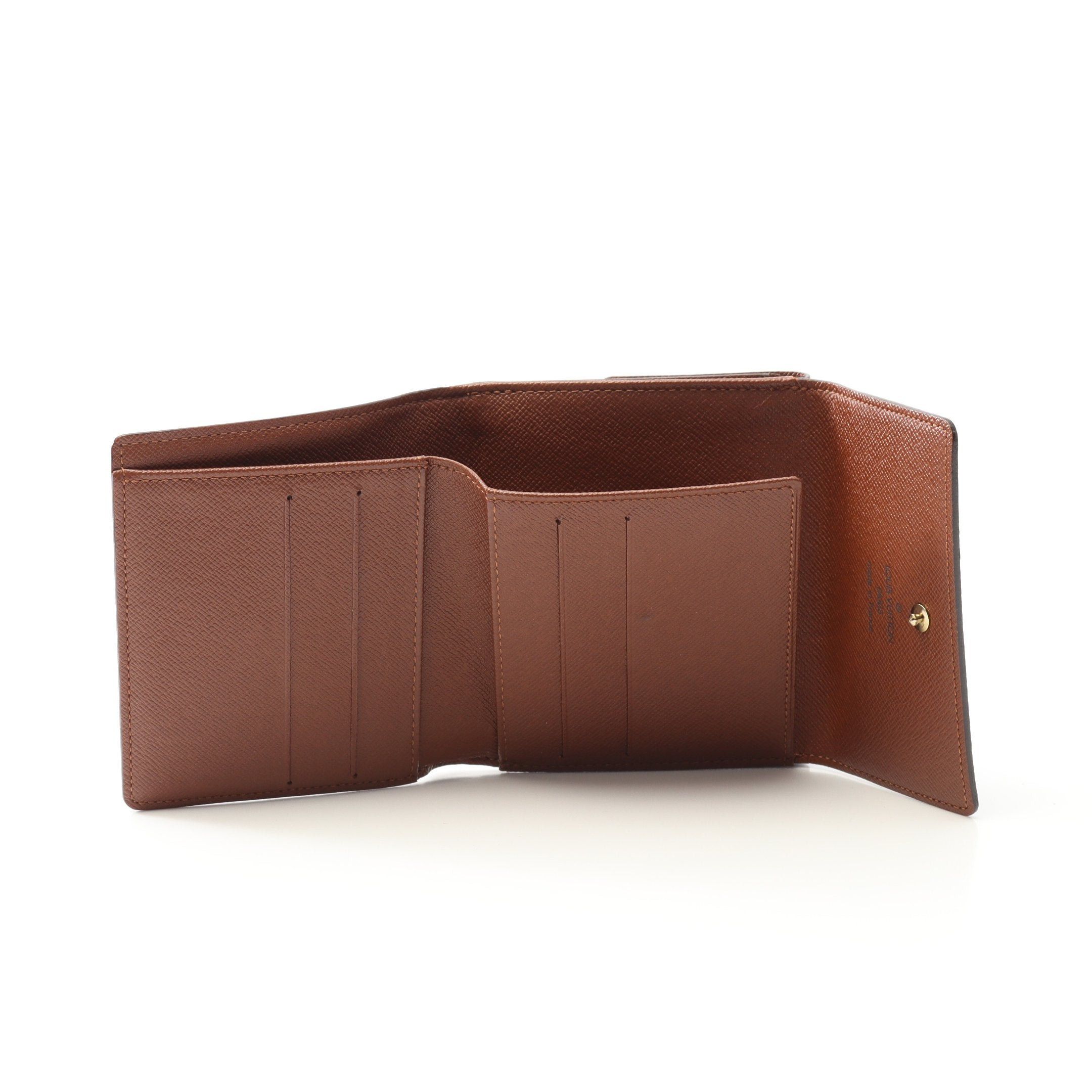 Louis Vuitton Louis Vuitton Porto Monnaie Bie Cult Credit Monogram Trifold Wallet Double Hook Leather Brown Size ONE SIZE - 3 Thumbnail