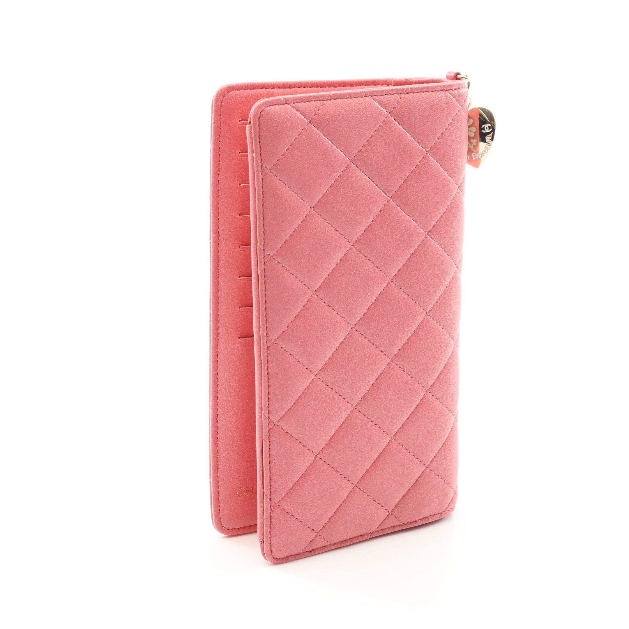 Chanel Chanel Matelasse Bi-Fold Long Wallet Lambskin Pink Gold Hardware Size ONE SIZE - 2 Thumbnail