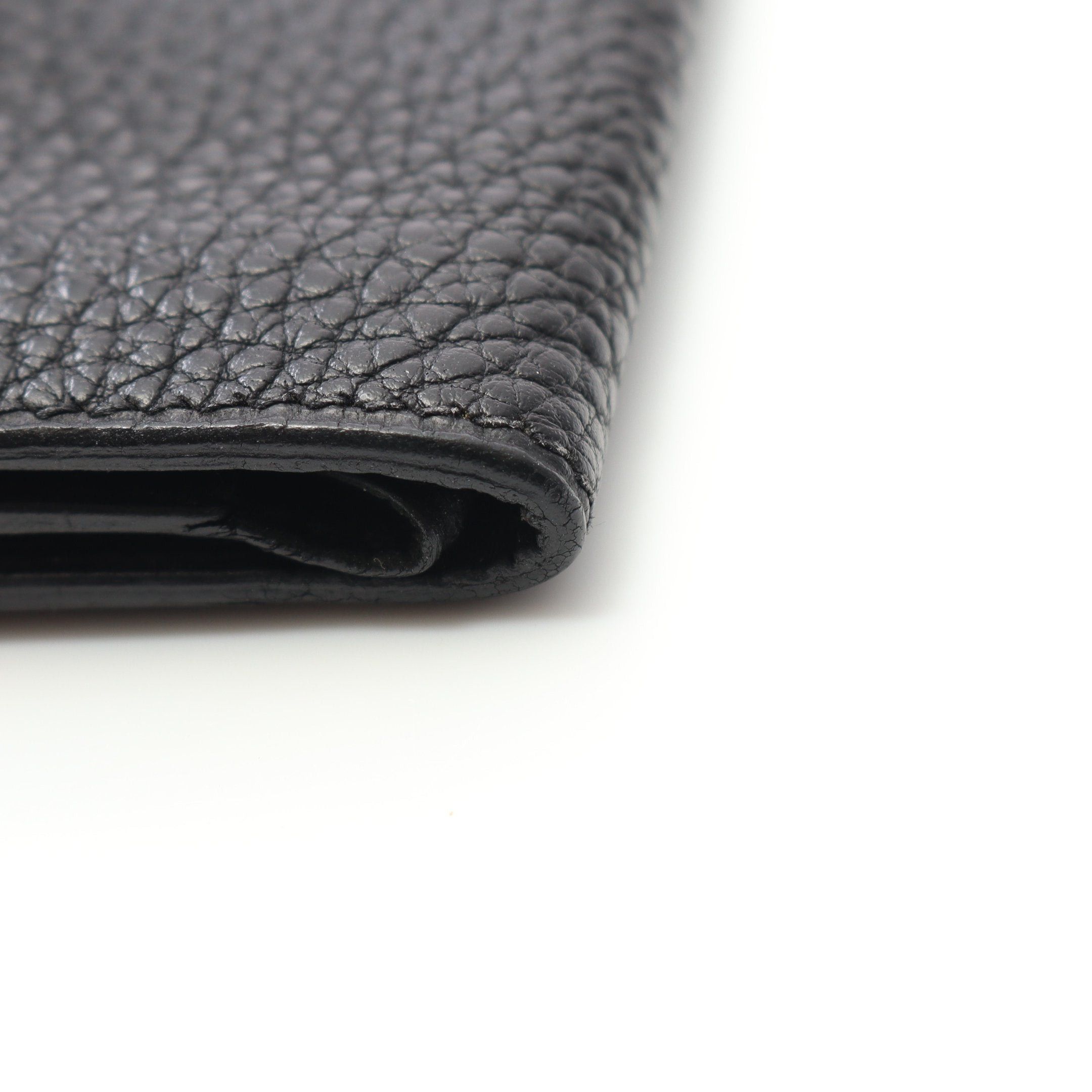 Hermes Hermes Dogon Card Case Name Holder Togo Black Gold Hardware Stamp Size ONE SIZE - 8 Thumbnail