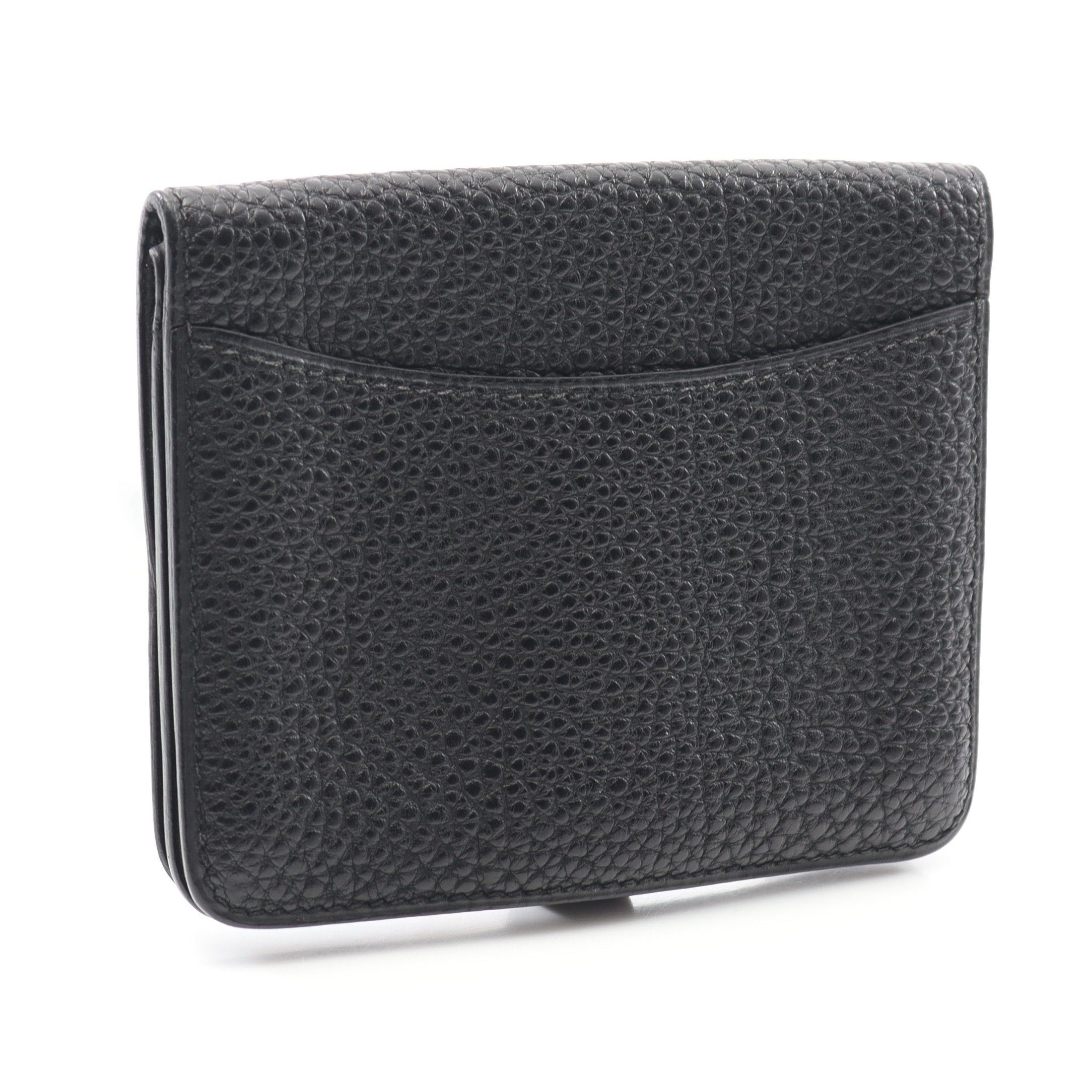Hermes Hermes Dogon Card Case Name Holder Togo Black Gold Hardware Stamp Size ONE SIZE - 2 Thumbnail