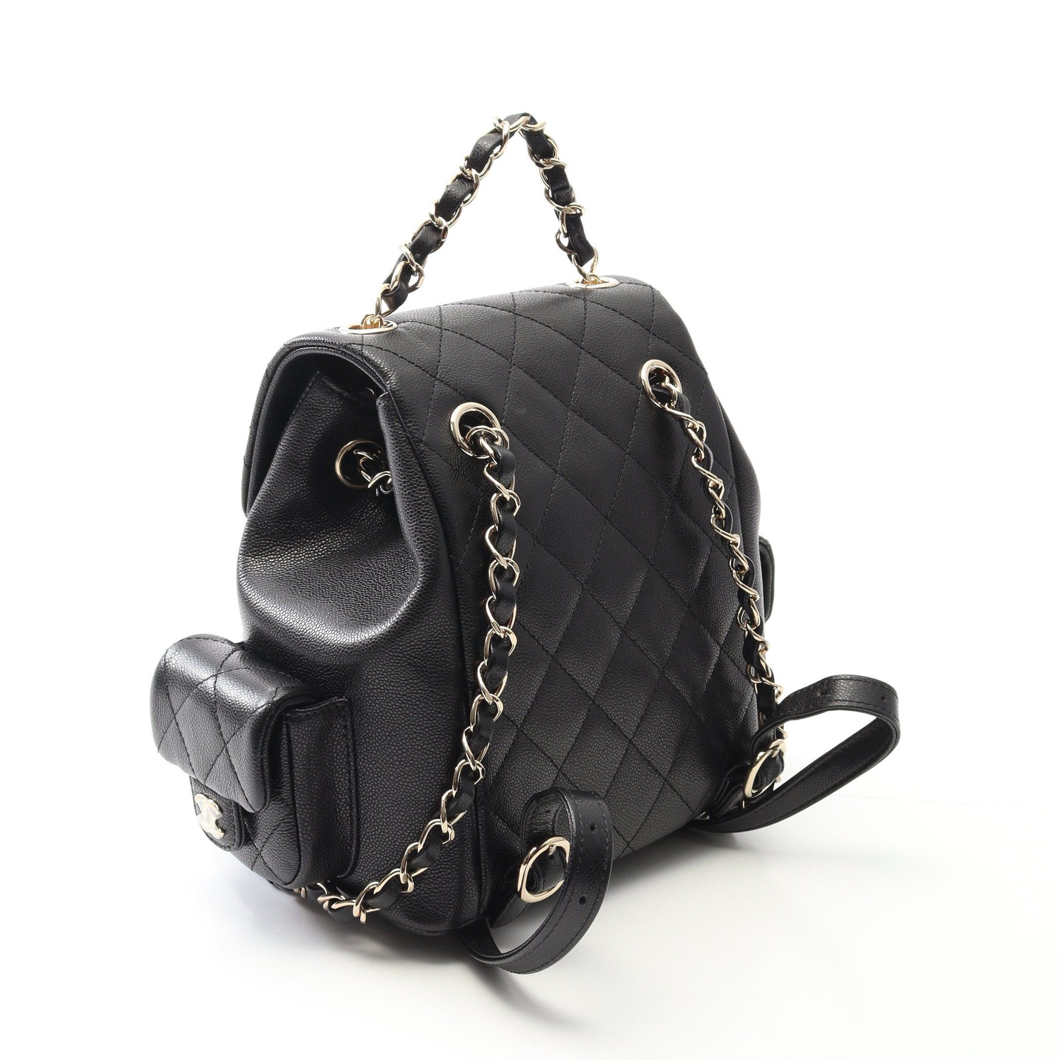 Chanel Chanel Matelasse Backpack Rucksack Caviar Skin Black Gold Hardware Size ONE SIZE - 2 Thumbnail