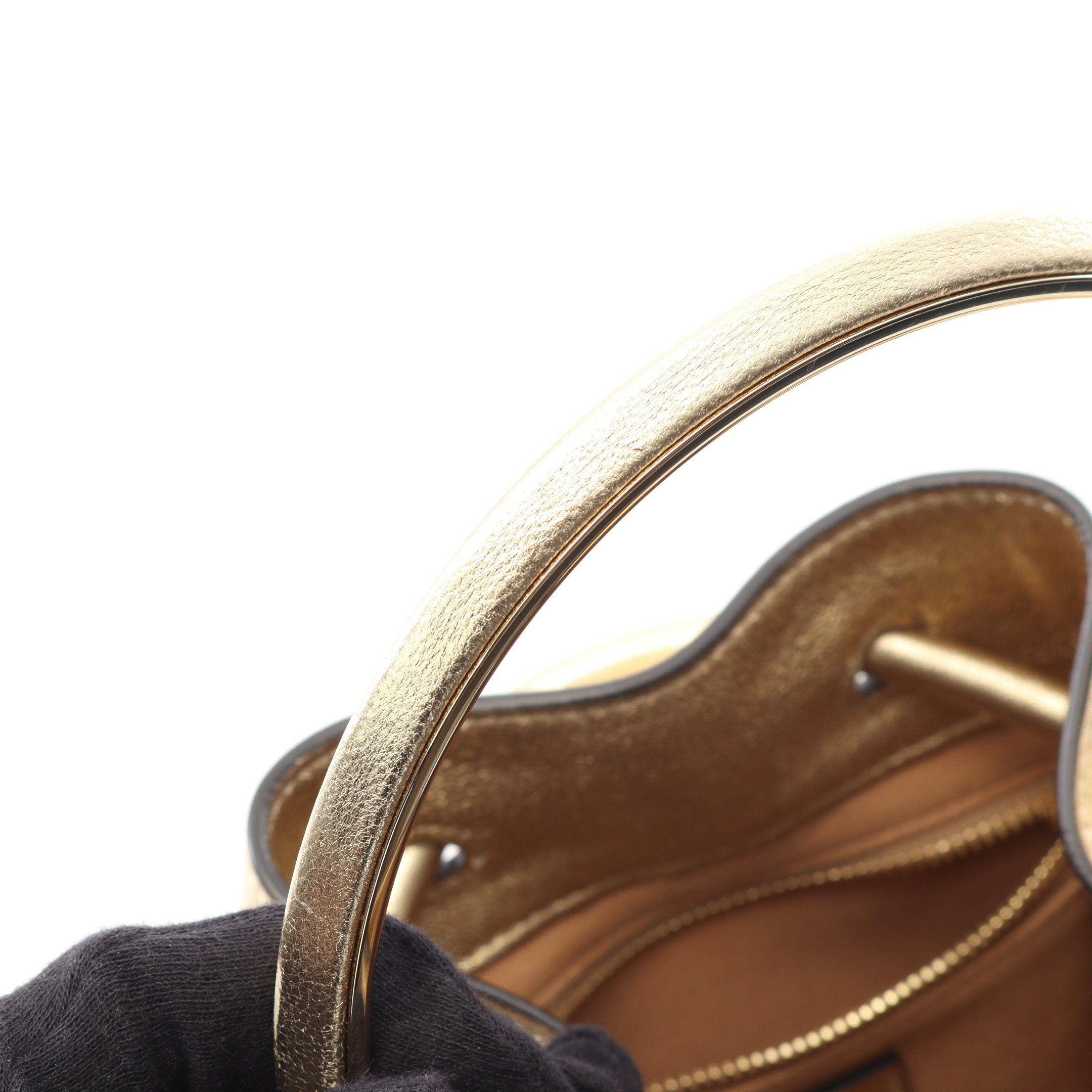 Jimmy Choo Jimmy Choo Handbag Leather Champagne Gold Purse Star Studs Size ONE SIZE - 5 Thumbnail
