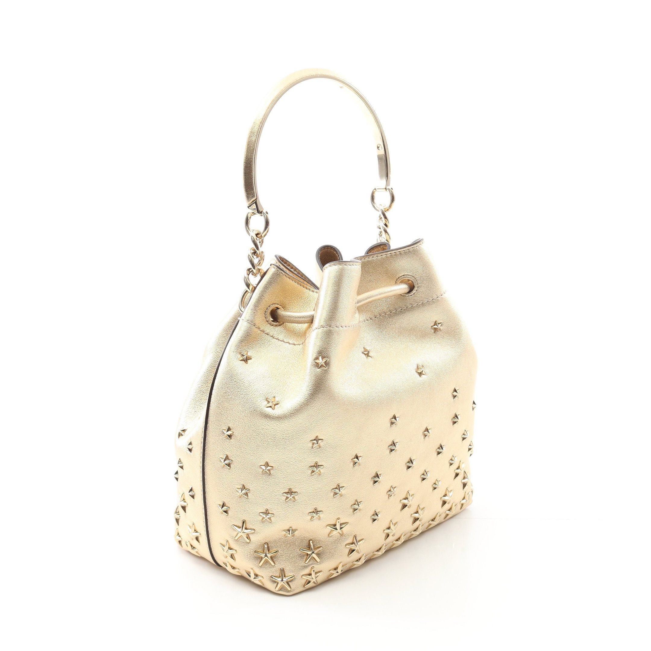 Jimmy Choo Jimmy Choo Handbag Leather Champagne Gold Purse Star Studs Size ONE SIZE - 2 Thumbnail