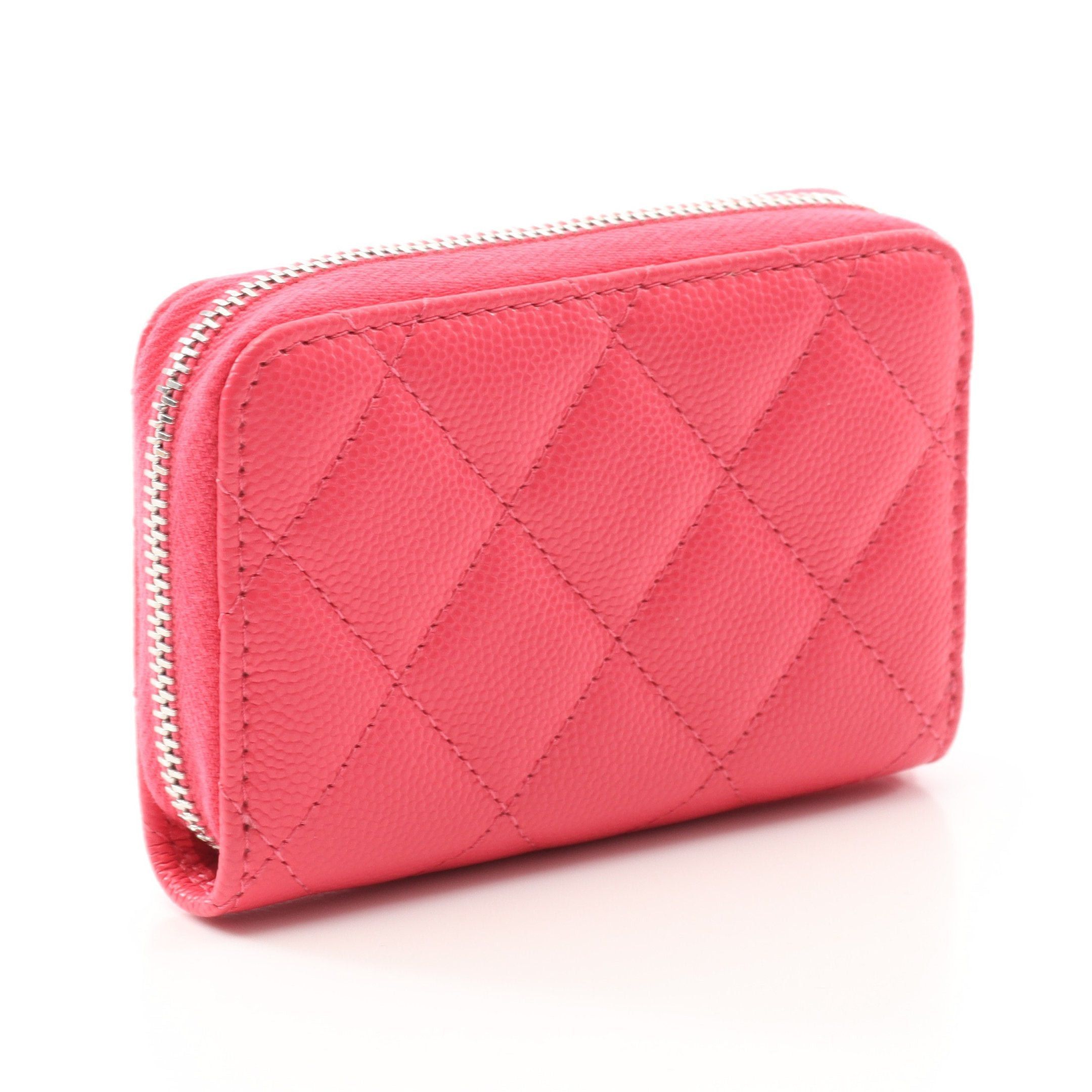 Chanel Chanel Matelasse Card Case Coin Purse Caviar Skin Pink Purple Silver Hardware Size ONE SIZE - 2 Thumbnail