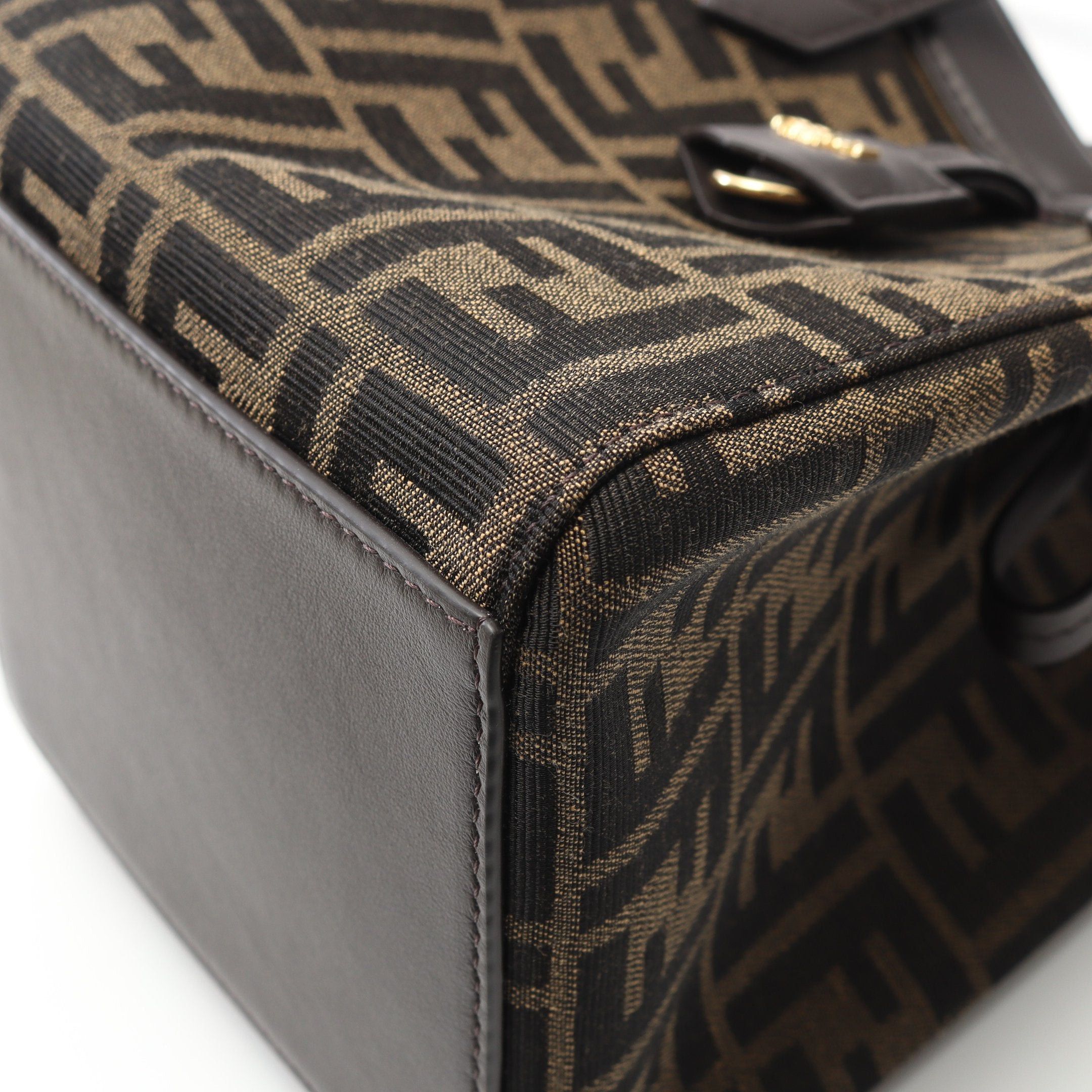 Fendi Fendi Origami Mini Shoulder Bag Canvas Leather Brown Dark Size ONE SIZE - 5 Thumbnail