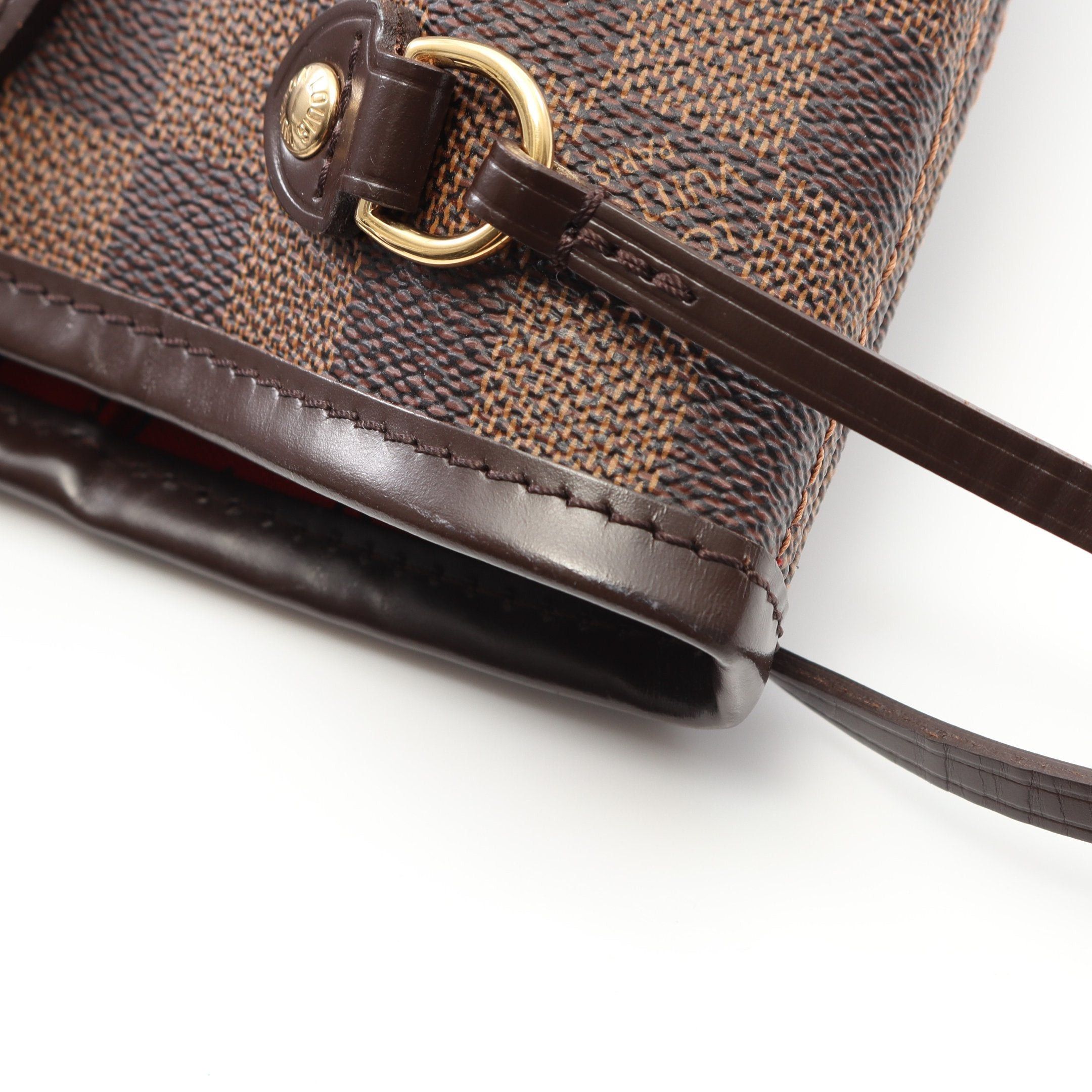 Louis Vuitton Louis Vuitton Neverfull Pm Damier Ebene Handbag Tote Bag Leather Brown Size ONE SIZE - 10 Thumbnail