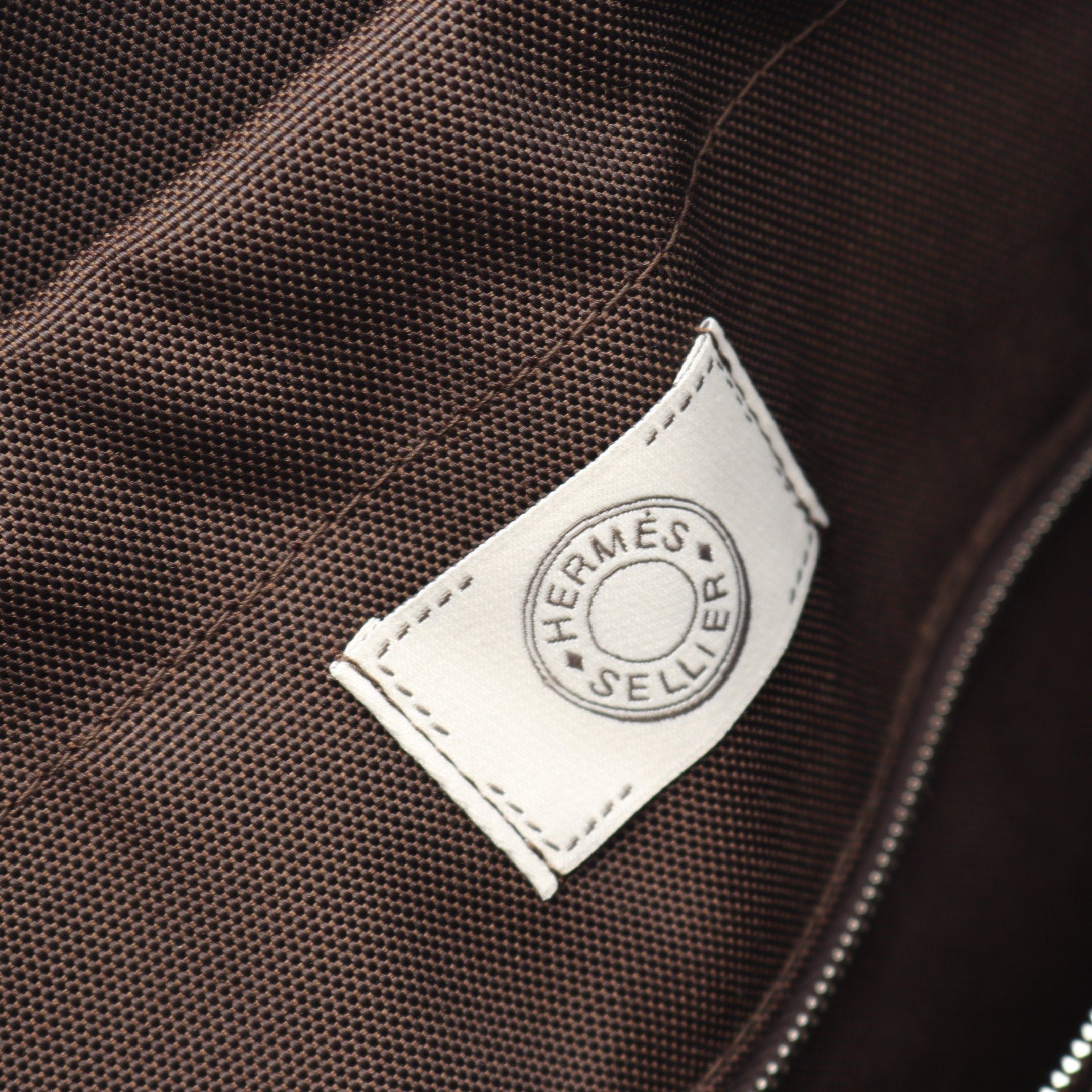 Hermes Hermes Sac De Pansage Groom Rouge Ash Handbag Tote Bag Toile Chevron Burgundy Dark Brown Silver Hardware B Stamp Size ONE SIZE - 4 Thumbnail