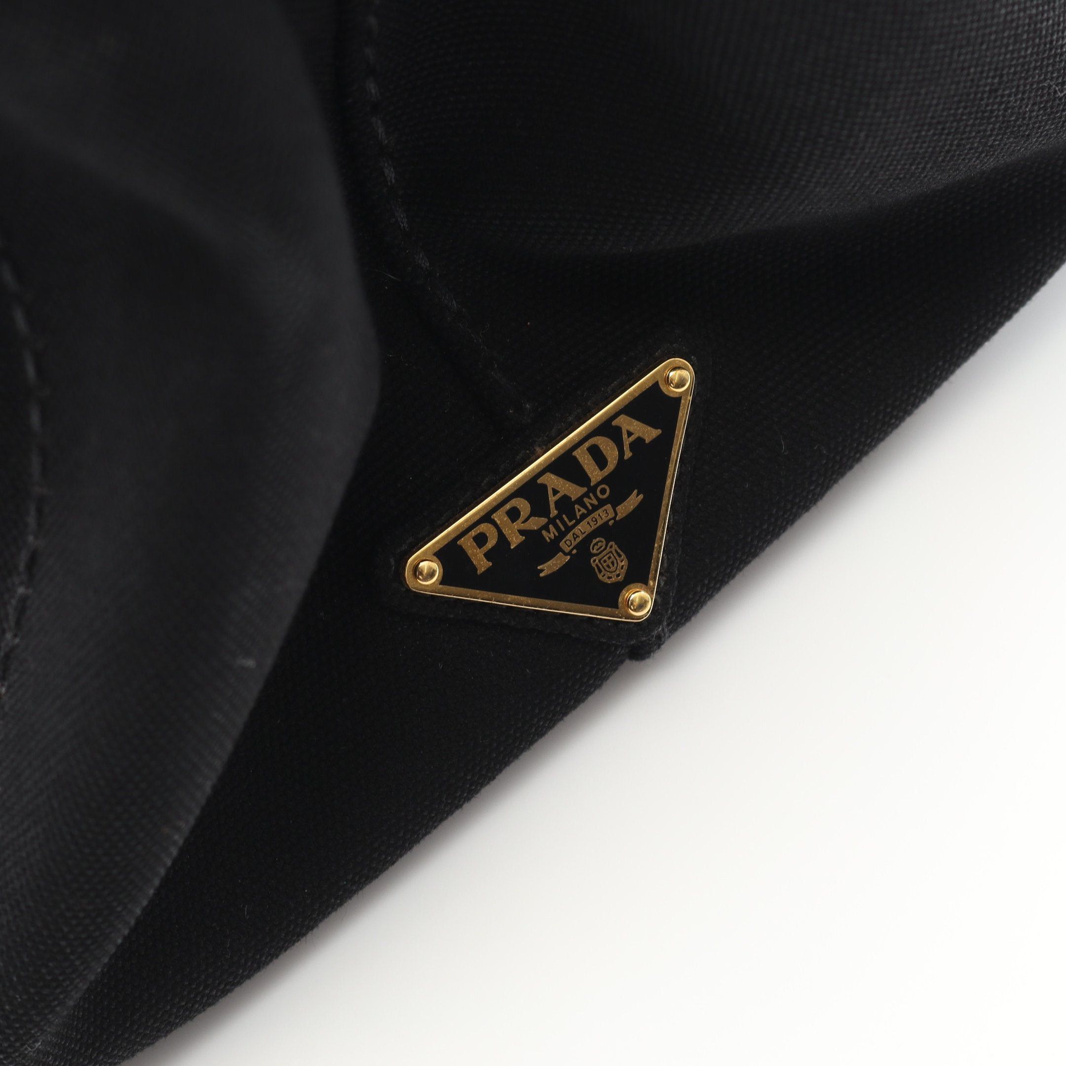Prada Prada Canapa Kanapa Handbag Tote Bag Canvas Black Size ONE SIZE - 5 Thumbnail