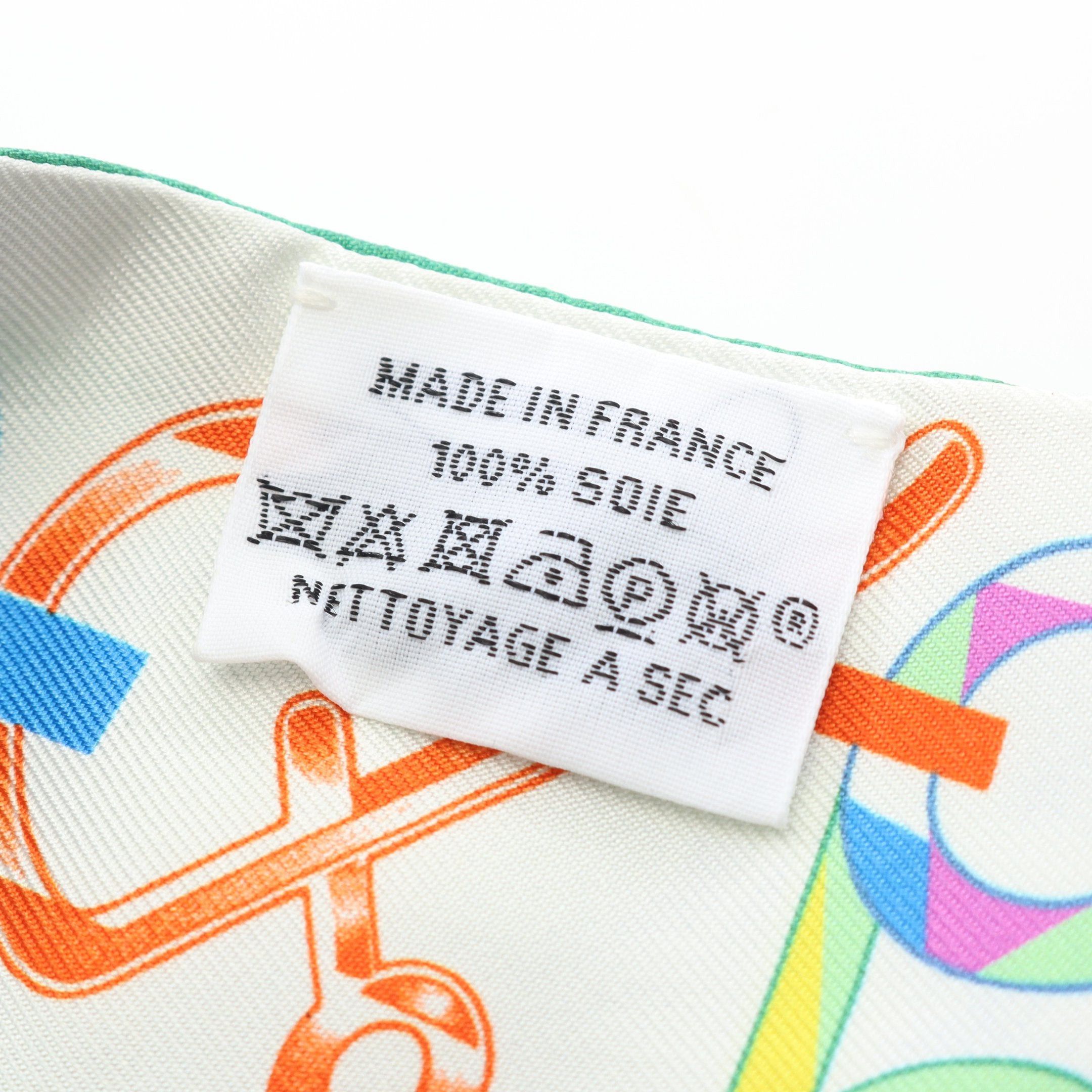 Hermes Hermes Twilly Do Re Boucles Ribbon Scarf Silk Green Multicolor Size ONE SIZE - 3 Thumbnail