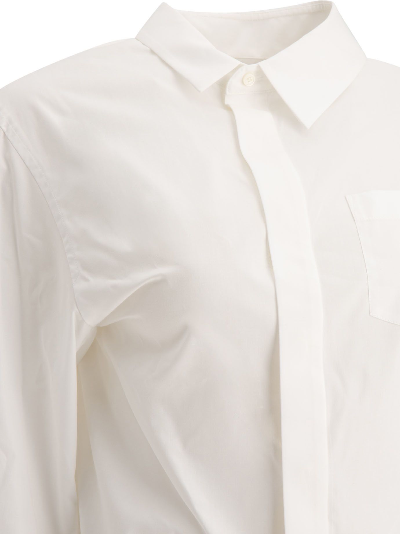 Sacai Poplin Asymmetrical Shirt Size L / US 10 / IT 46 - 4 Thumbnail
