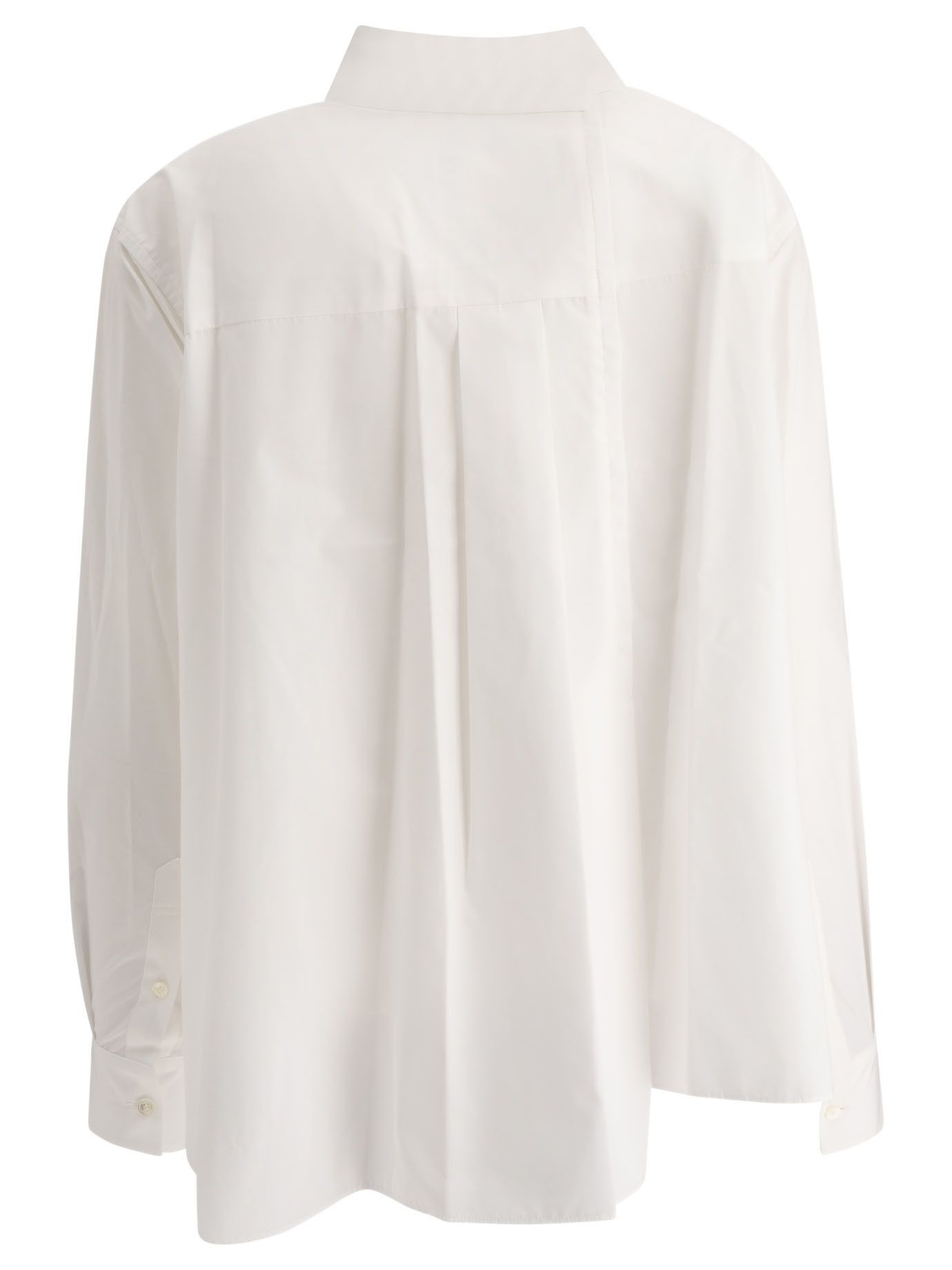Sacai Poplin Asymmetrical Shirt Size L / US 10 / IT 46 - 2 Thumbnail