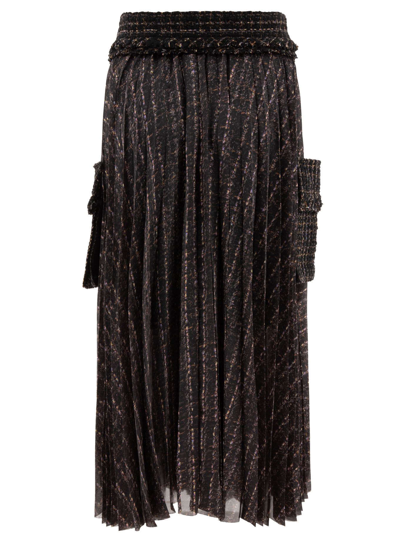 Sacai Pleated Skirt With Cargo Pockets Size 32" / US 10 / IT 46 - 2 Thumbnail