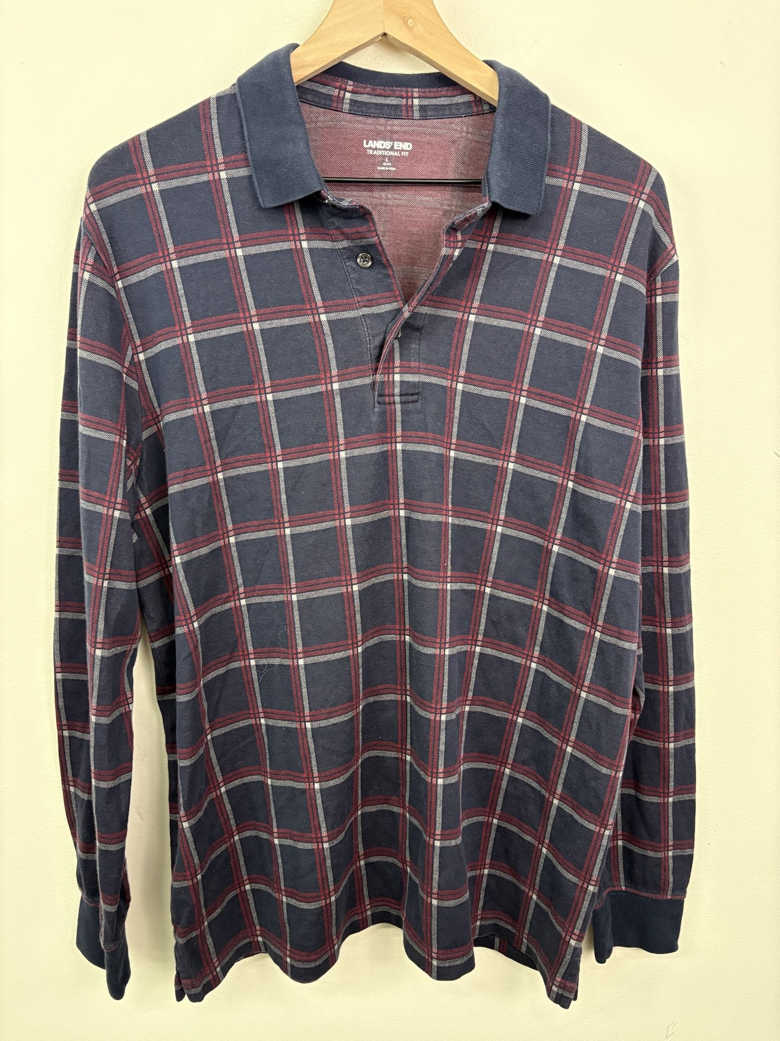Gap × Polo Ralph Lauren × Vintage Vintage Lined Two Tone Pattern G.H Bass & Co Collared Quarter Button Up Collared Shirt L Size US L / EU 52-54 / 3 - 4 Thumbnail