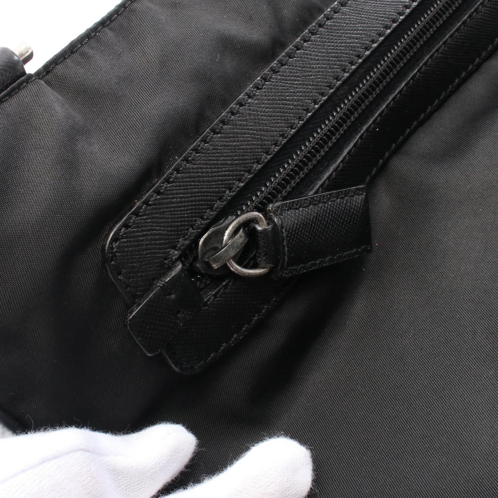 Prada Prada Prada Nylon Leather Shoulder Bag Leather Shoulder Bag Size ONE SIZE - 6 Thumbnail