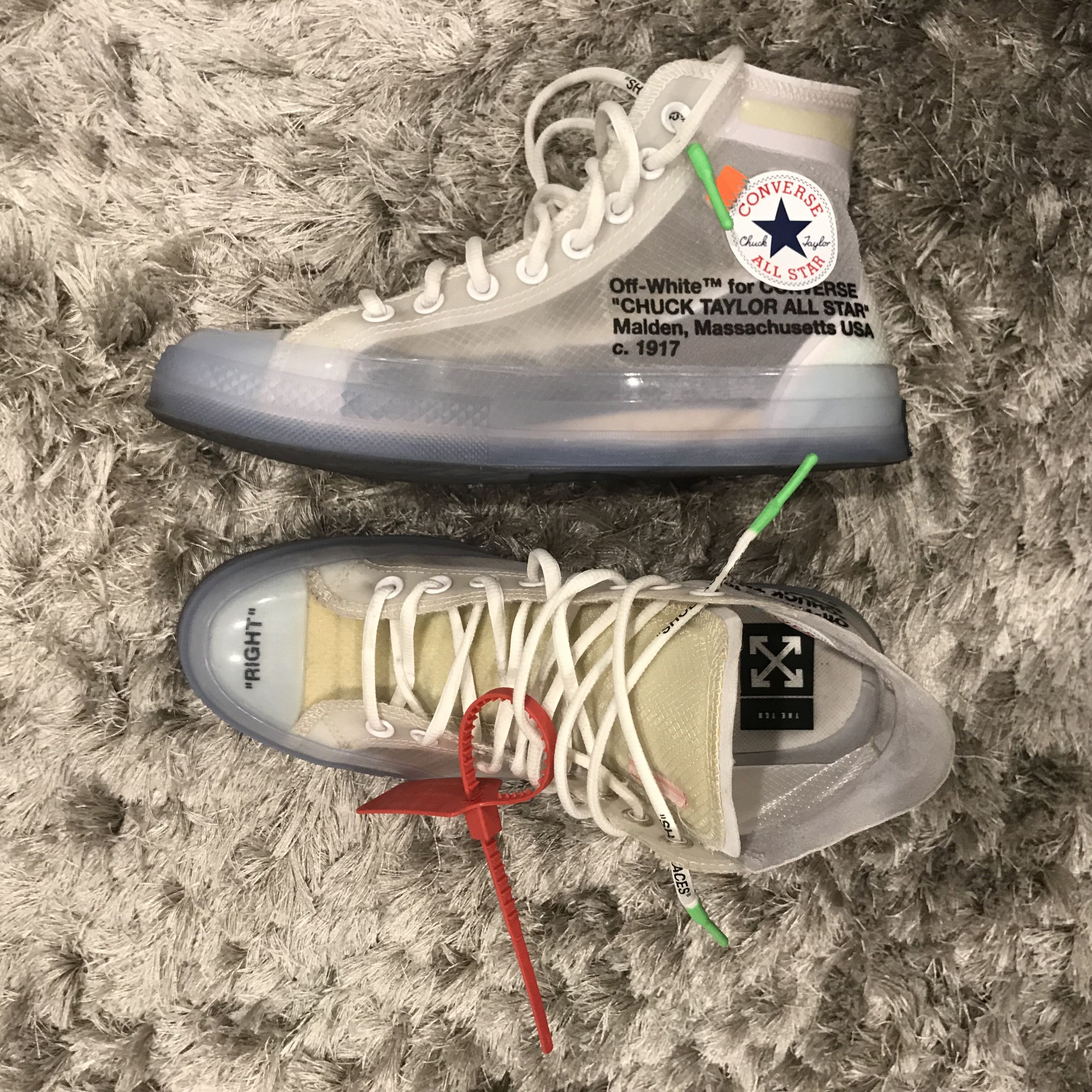 Off white converse grailed on sale