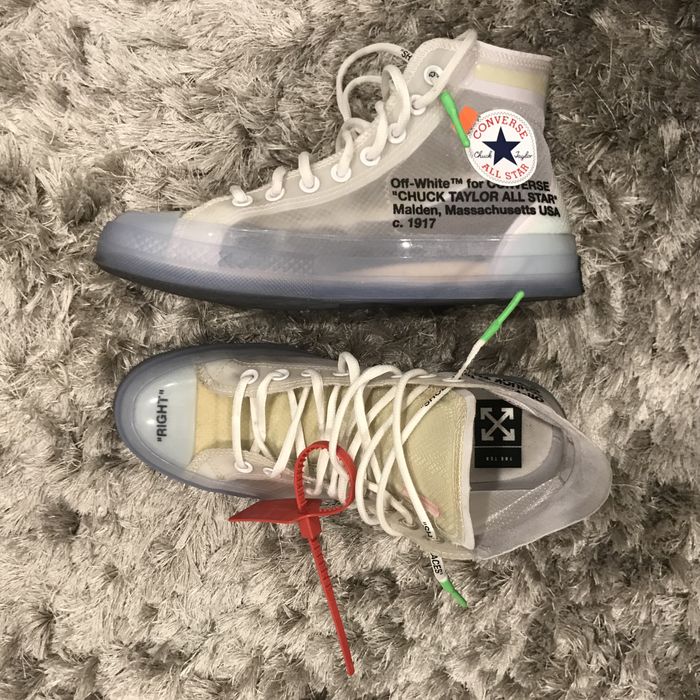 Converse x off outlet white grailed