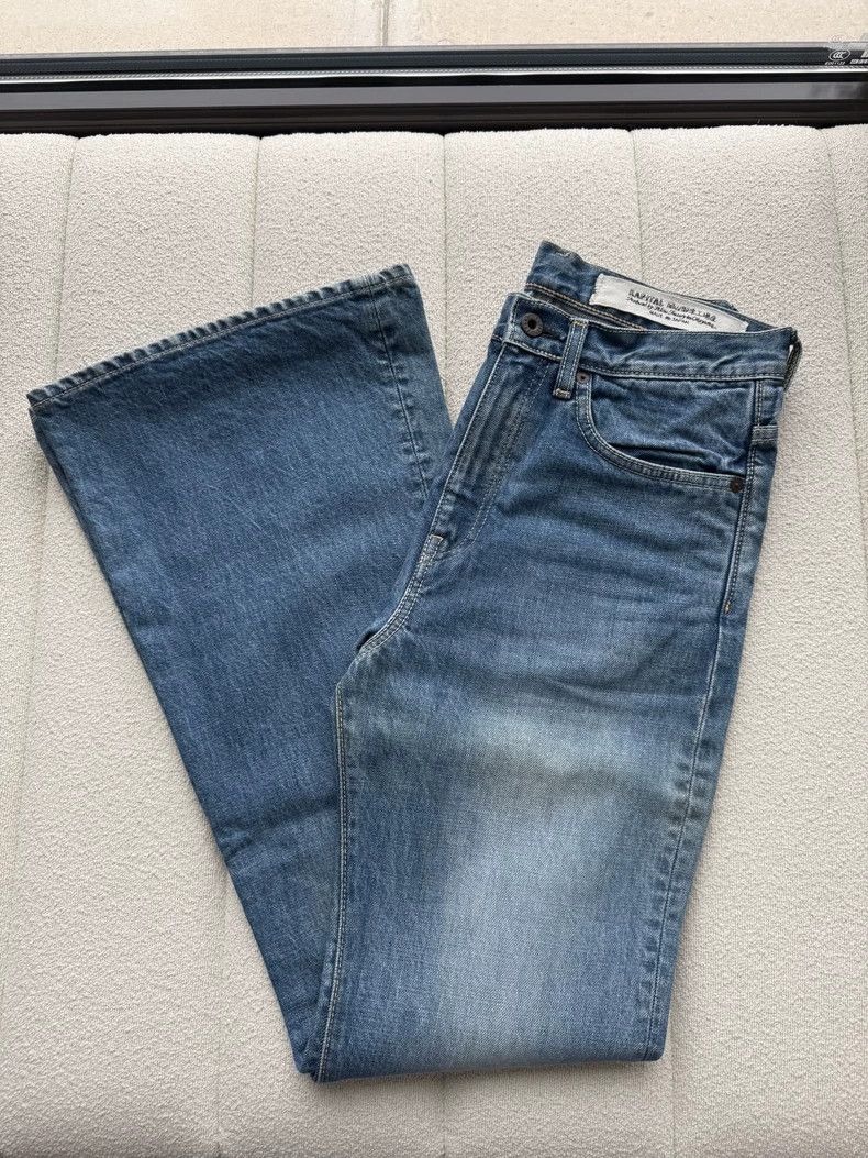 Kapital Blue Denim Flared Casual Trousers for Women Size US 28 / EU 44 - 5 Thumbnail