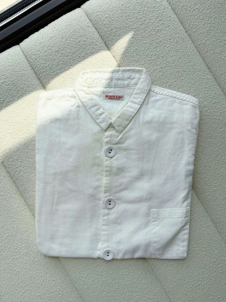 Kapital White Loose Short Sleeve Pocket Shirt Size US S / EU 44-46 / 1 - 5 Thumbnail