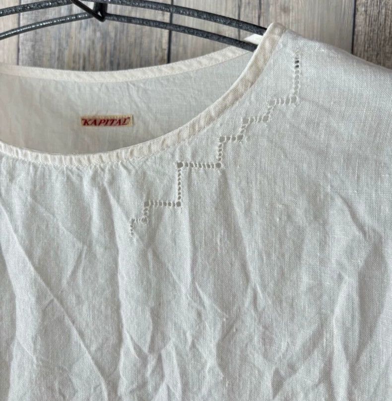Kapital Embroidered Linen Tunic with Roll-up Sleeves Size US M / EU 48-50 / 2 - 6 Thumbnail