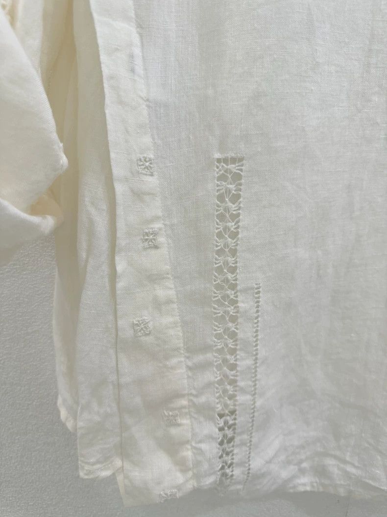 Kapital Embroidered Linen Tunic with Roll-up Sleeves Size US M / EU 48-50 / 2 - 4 Thumbnail