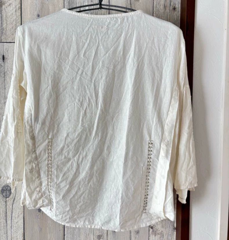 Kapital Embroidered Linen Tunic with Roll-up Sleeves Size US M / EU 48-50 / 2 - 7 Thumbnail