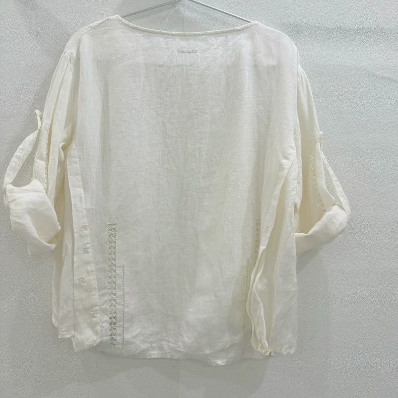 Kapital Embroidered Linen Tunic with Roll-up Sleeves Size US M / EU 48-50 / 2 - 2 Thumbnail