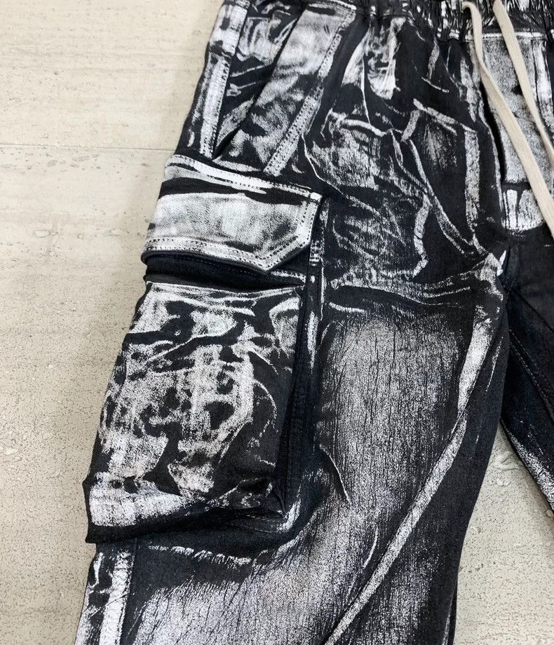 Rick Owens Rick Owens Cargo Pants Black and White Design Size US 31 - 5 Thumbnail