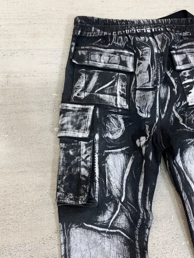Rick Owens Rick Owens Cargo Pants Black and White Design Size US 31 - 6 Thumbnail