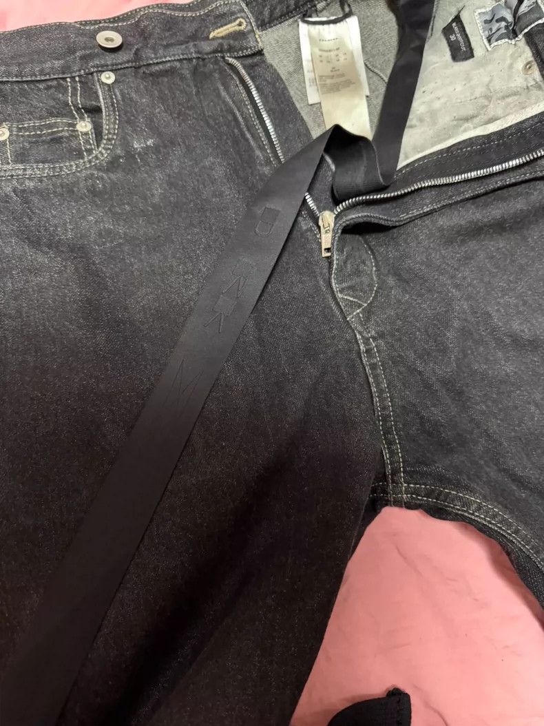 Rick Owens Rick Owens DRKSHDW Coated Denim Flare Pants Size US 30 / EU 46 - 4 Thumbnail