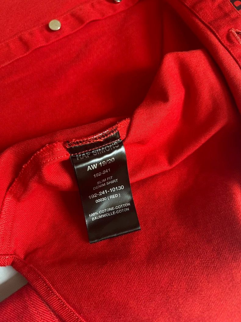 Raf Simons Raf Simons Red Denim Button-Up Shirt Size US M / EU 48-50 / 2 - 7 Thumbnail
