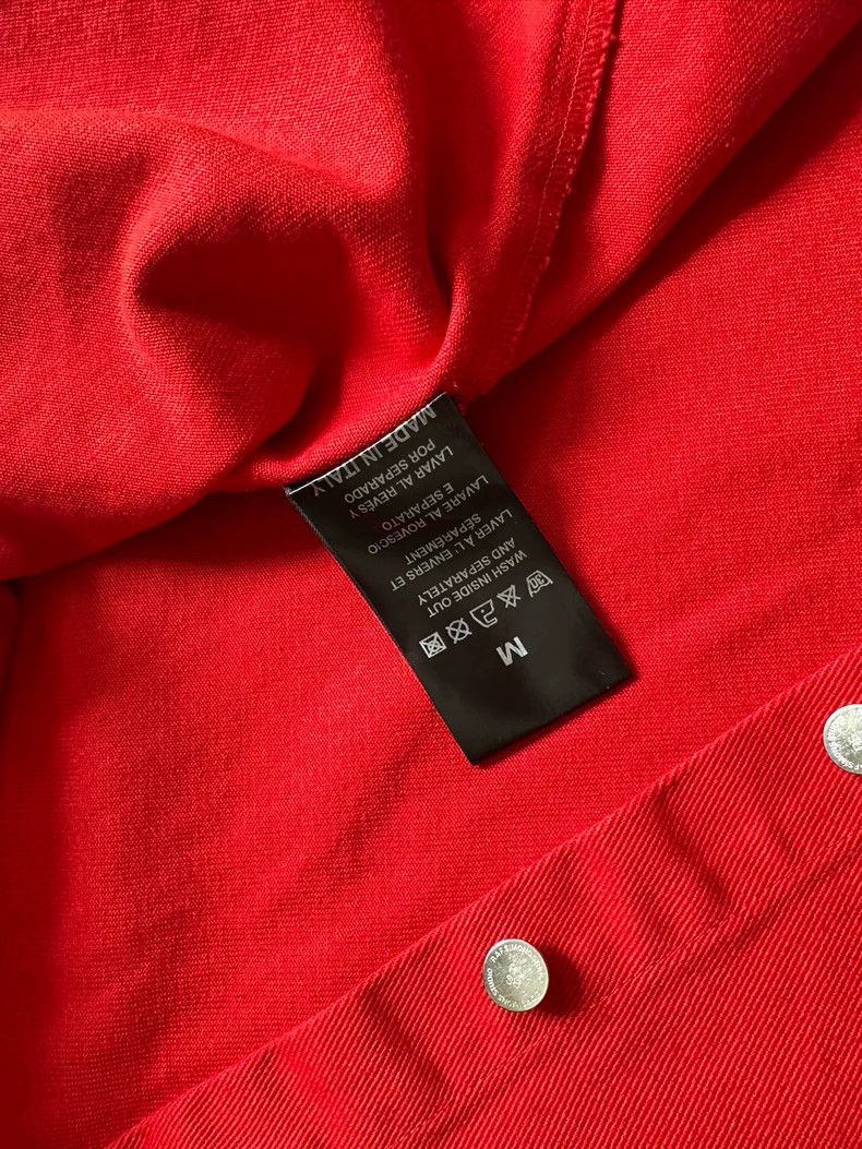 Raf Simons Raf Simons Red Denim Button-Up Shirt Size US M / EU 48-50 / 2 - 6 Thumbnail