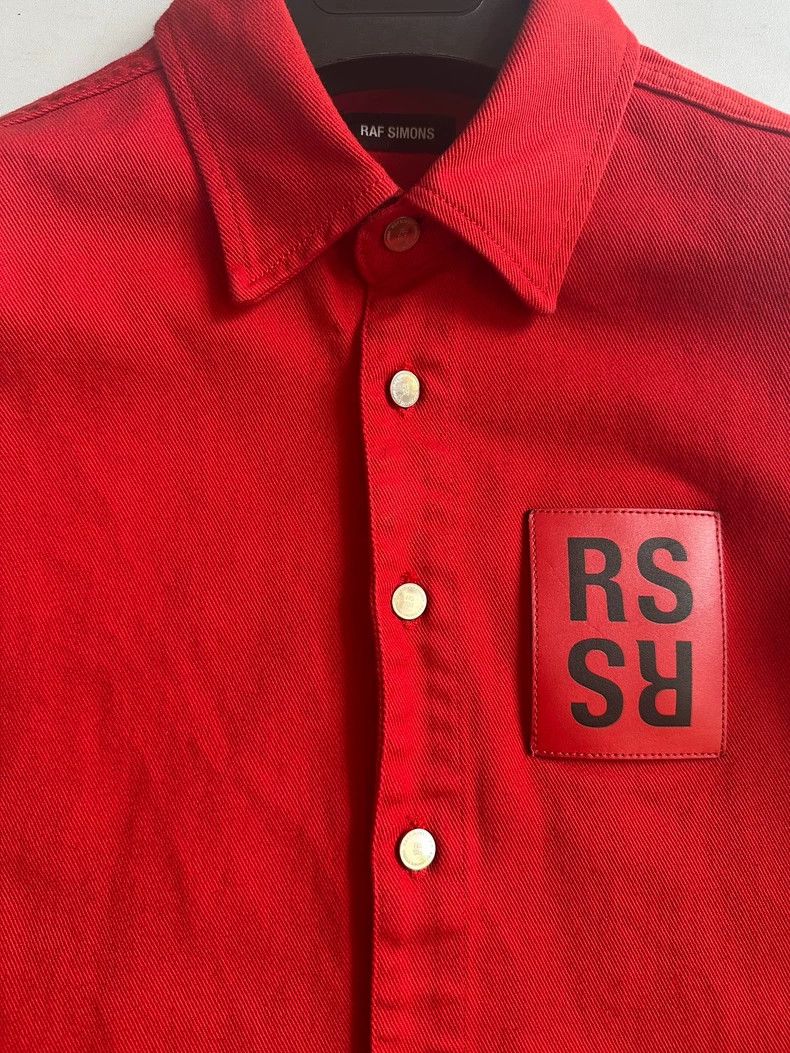 Raf Simons Raf Simons Red Denim Button-Up Shirt Size US M / EU 48-50 / 2 - 8 Thumbnail