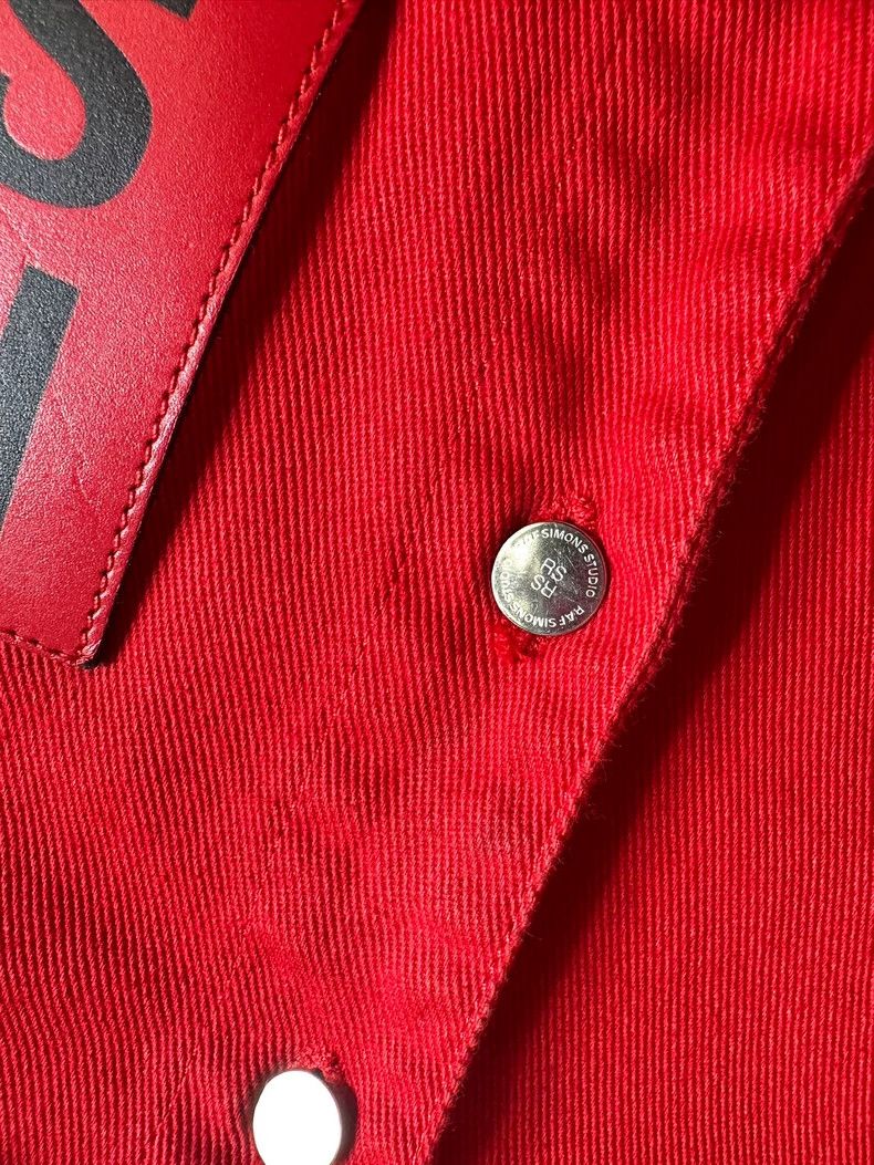 Raf Simons Raf Simons Red Denim Button-Up Shirt Size US M / EU 48-50 / 2 - 9 Thumbnail