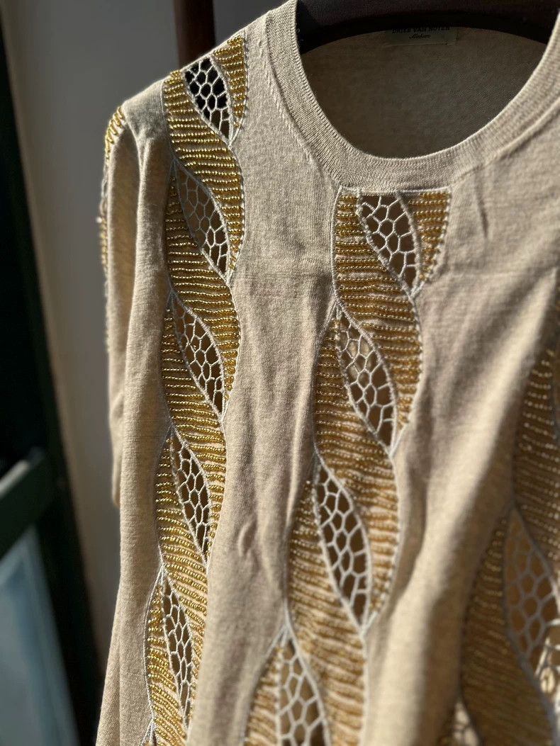 Dries Van Noten Dries Van Noten Sheer Knit Sweater Top Size US M / EU 48-50 / 2 - 2 Thumbnail