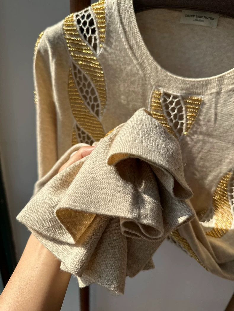 Dries Van Noten Dries Van Noten Sheer Knit Sweater Top Size US M / EU 48-50 / 2 - 9 Thumbnail
