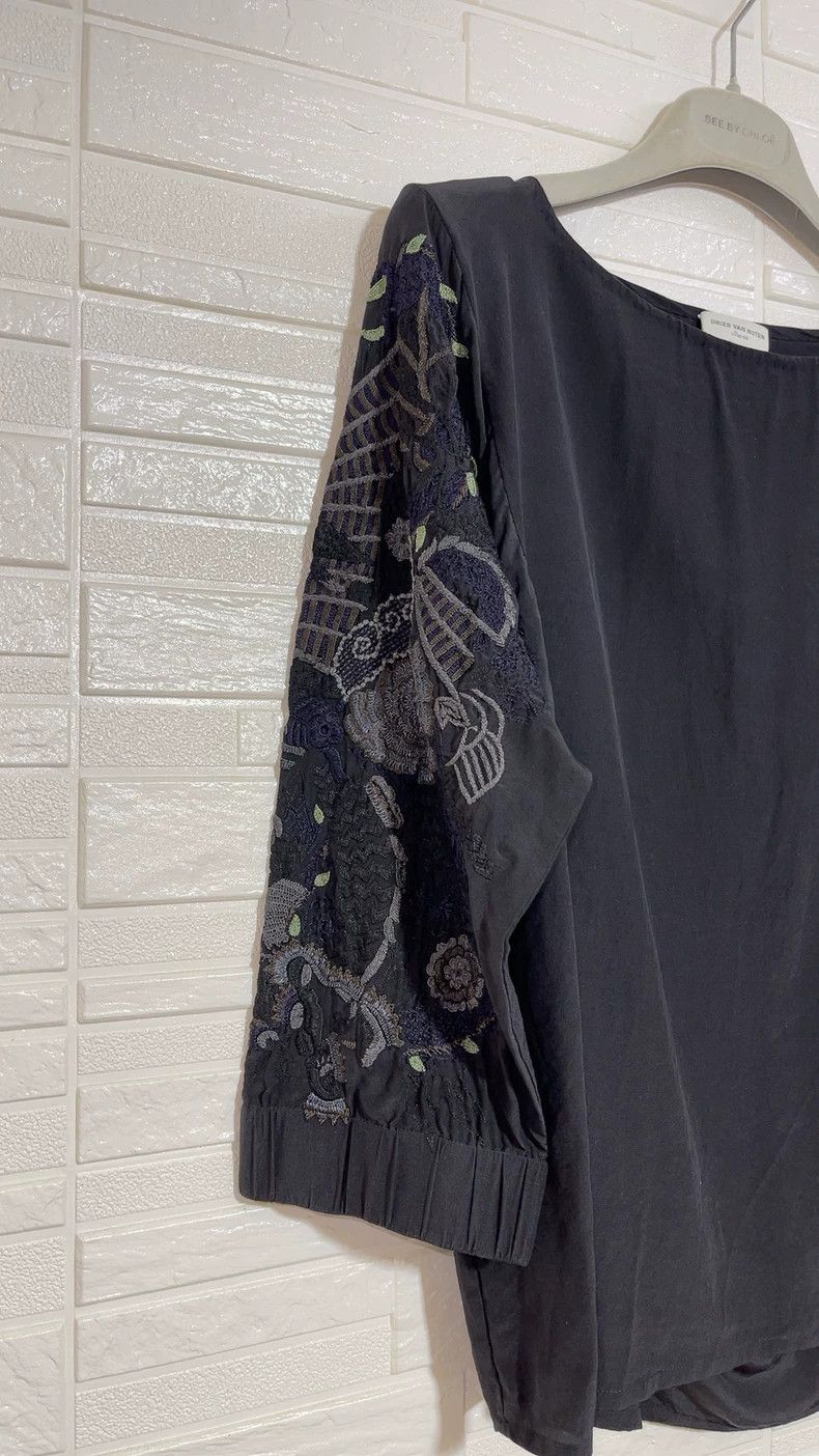 Dries Van Noten Dries Van Noten Embroidered Silk Top Size US L / EU 52-54 / 3 - 2 Thumbnail