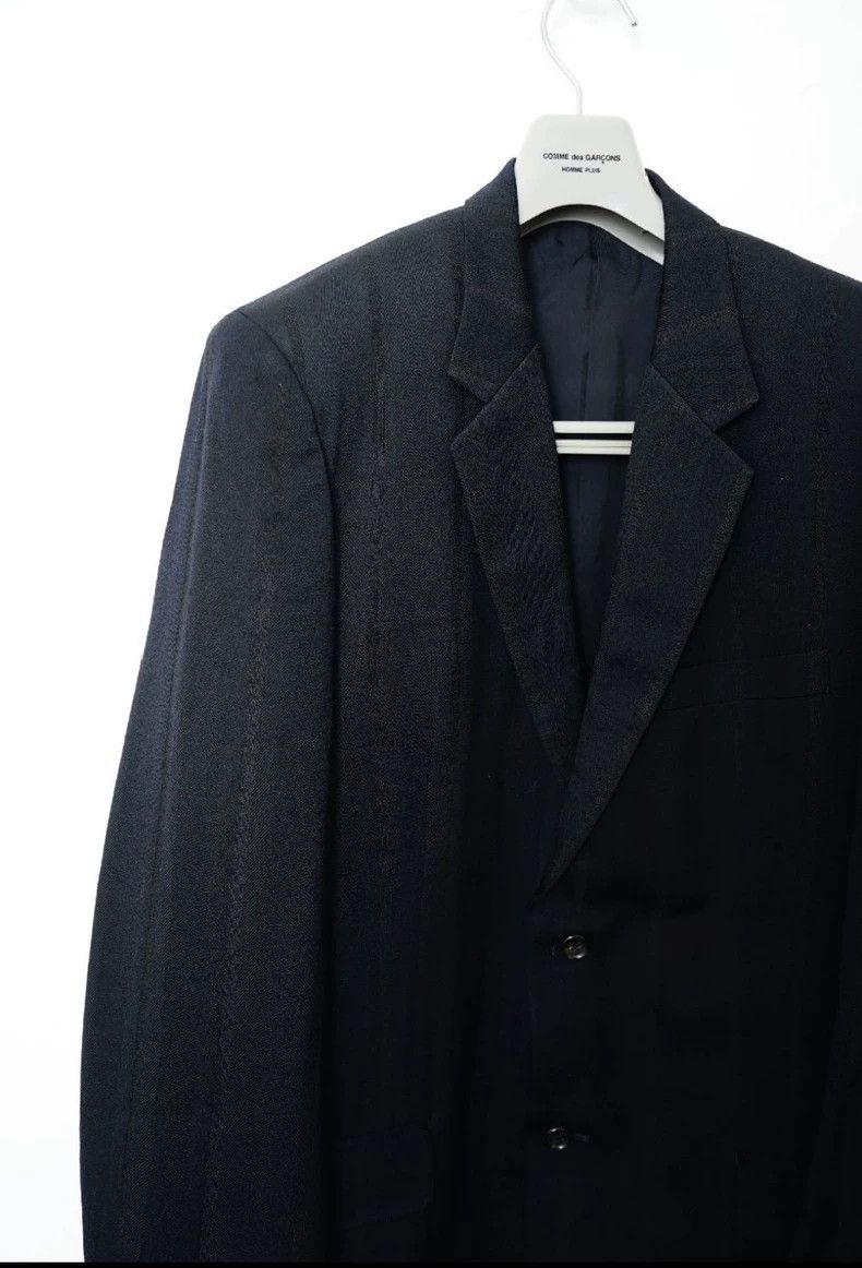 Loro Piana Yohji Yamamoto Wool Silk Blend Suit Jacket Size US L / EU 52-54 / 3 - 4 Thumbnail