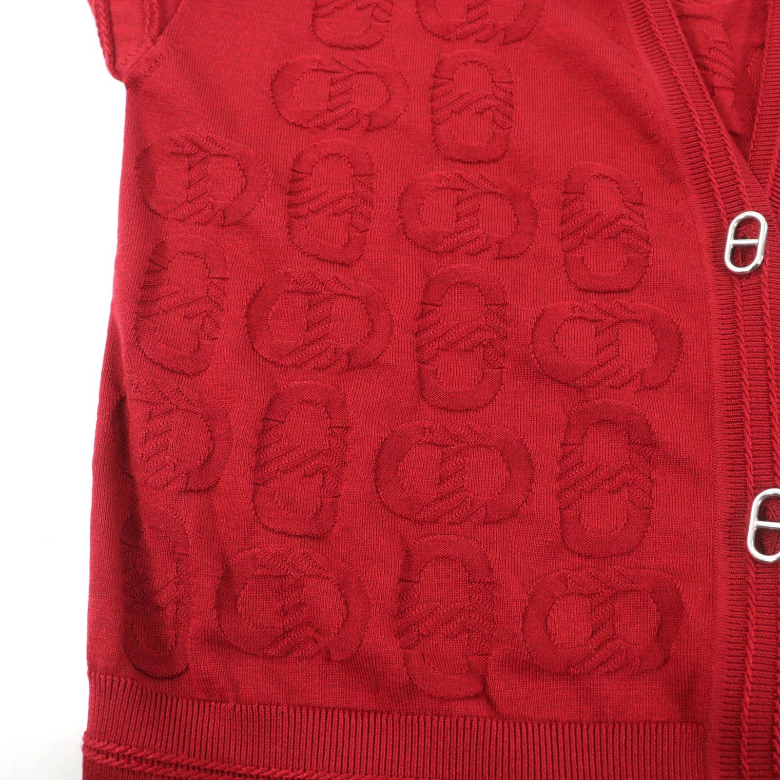 Hermes Hermes Hermes Chaine d'Ancre Silk Cotton Cardigan Cotton Tops DUTY FREE for USA Size ONE SIZE - 5 Thumbnail