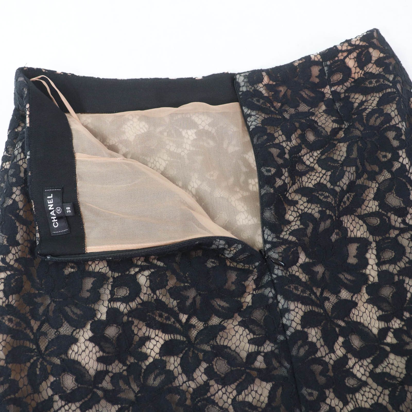 Chanel Chanel Chanel P64618V60643 Silk Lace Skirt Cotton Skirts P64618V60643 DUTY FREE for USA Size ONE SIZE - 5 Thumbnail