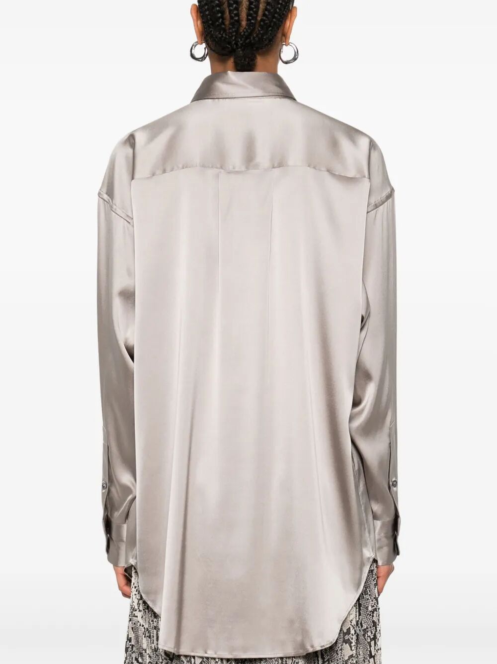 Tom Ford STRETCH SILK SATIN RELAXED FIT SHIRT Size M / US 6-8 / IT 42-44 - 7 Thumbnail