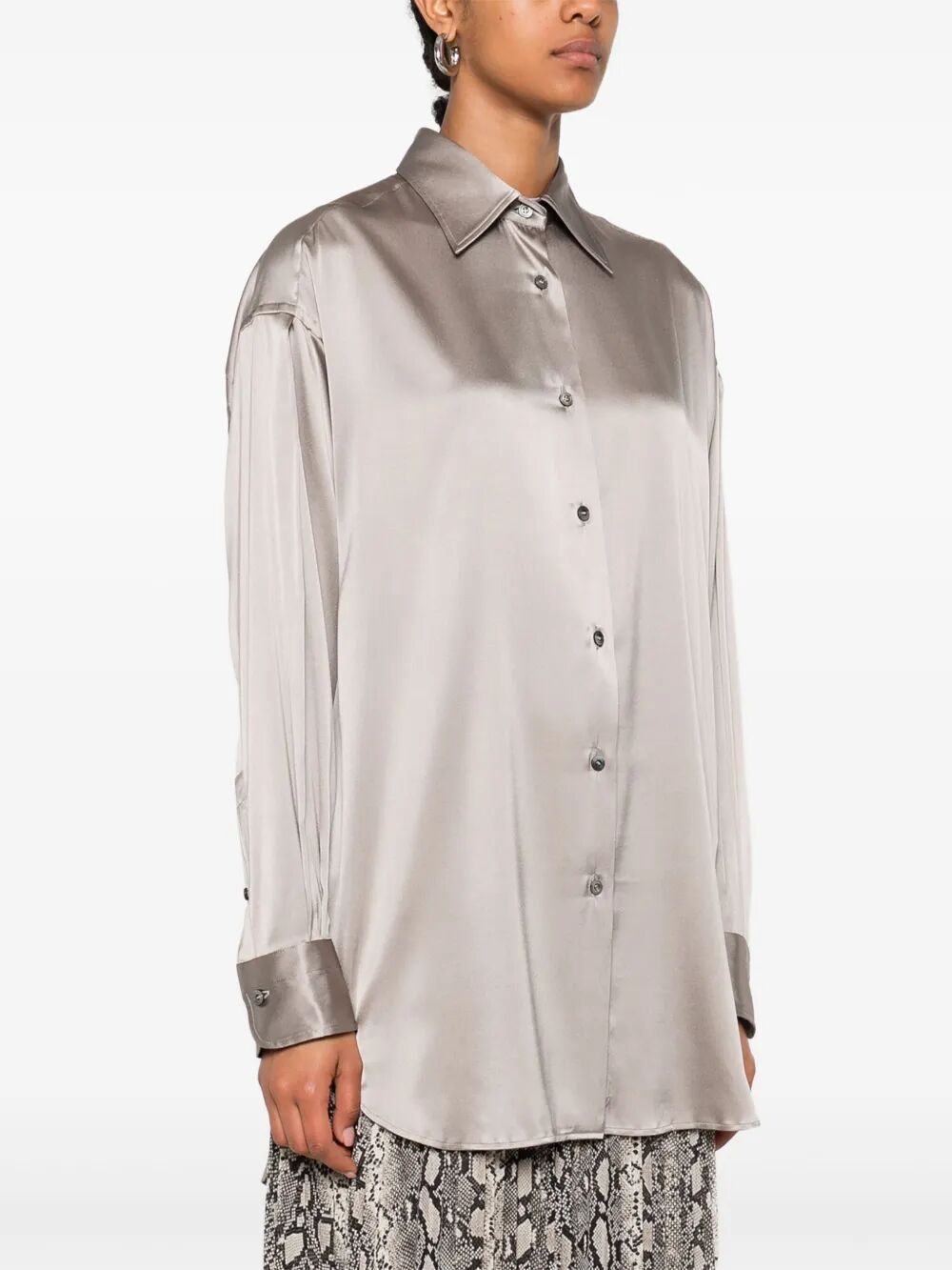 Tom Ford STRETCH SILK SATIN RELAXED FIT SHIRT Size M / US 6-8 / IT 42-44 - 5 Thumbnail