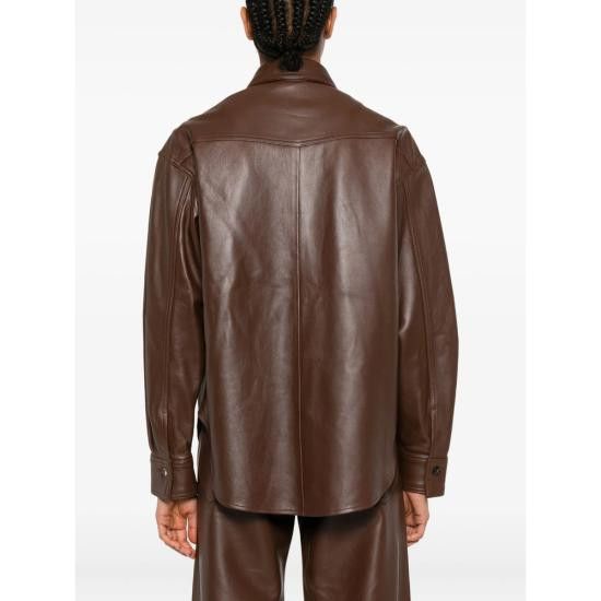 Haikure HAIKURE Women Leather Jackets HEW06089 PL002TP C0039 BROWN Size S / US 4 / IT 40 - 4 Thumbnail