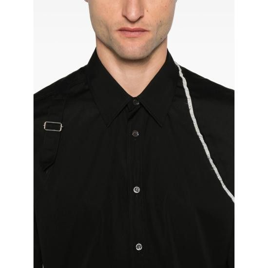Alexander McQueen ALEXANDER MCQUEEN Men Long Tops 838526 QNAAX 1000 BLACK Size US M / EU 48-50 / 2 - 2 Thumbnail