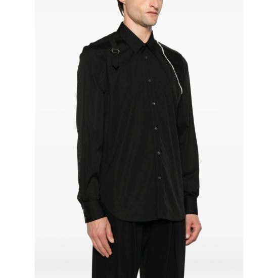 Alexander McQueen ALEXANDER MCQUEEN Men Long Tops 838526 QNAAX 1000 BLACK Size US M / EU 48-50 / 2 - 4 Thumbnail